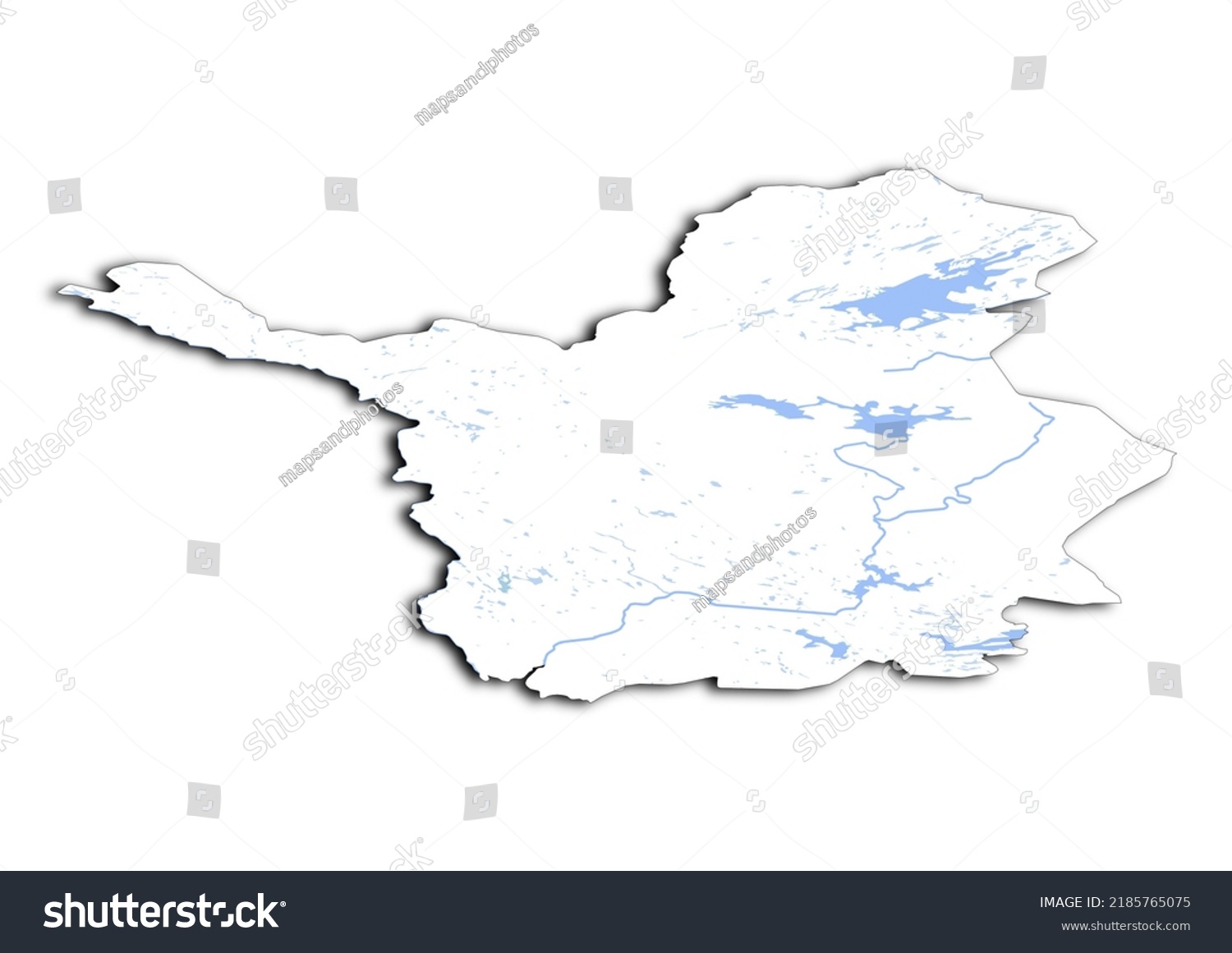 Stock Photo Lapland Finland Map Shaded Relief Map Of Lapland Finland D Render Physical Map 2185765075 