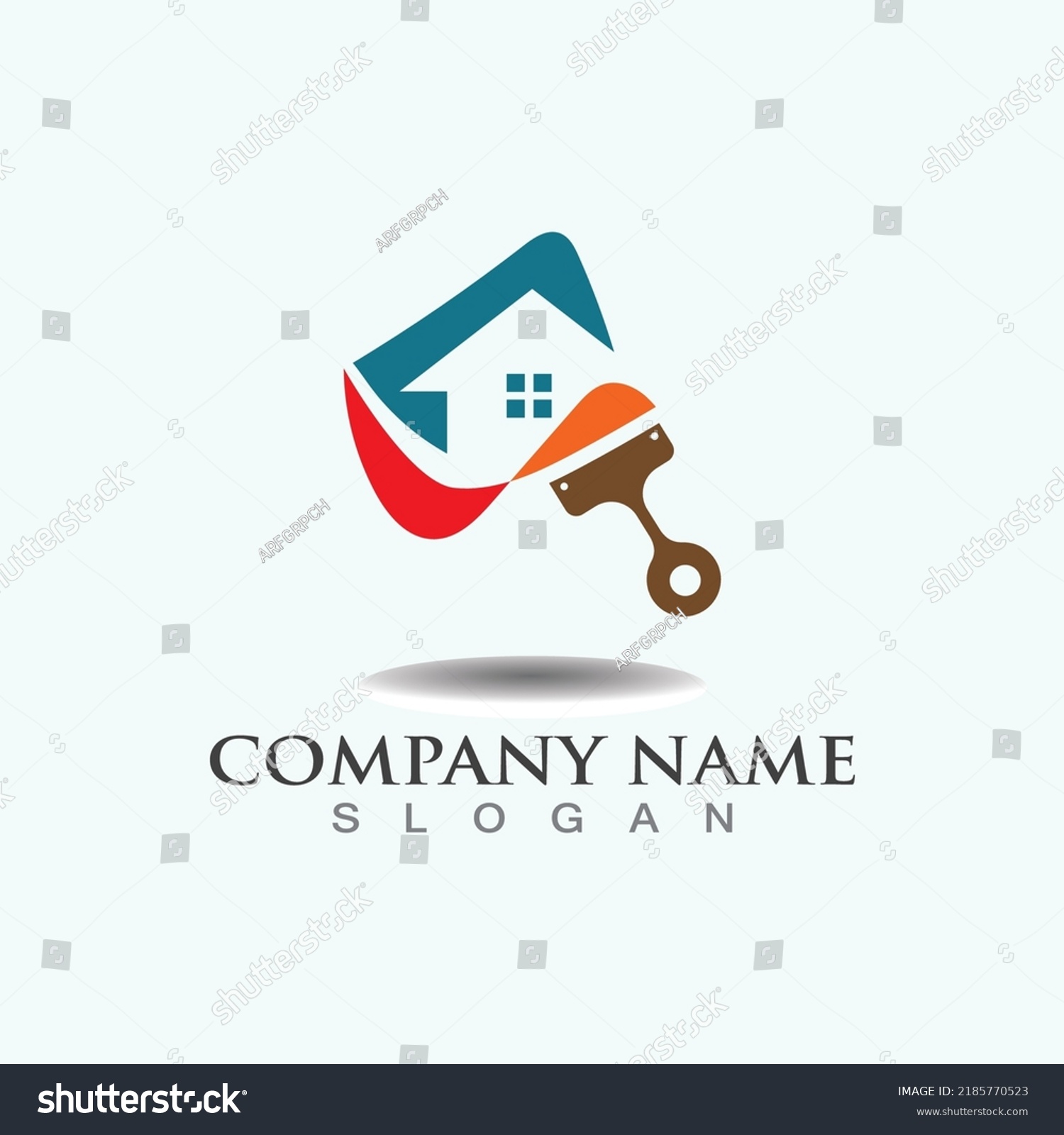 Home Renovation Painting Logo Design Inspiration Stock Vector (Royalty ...