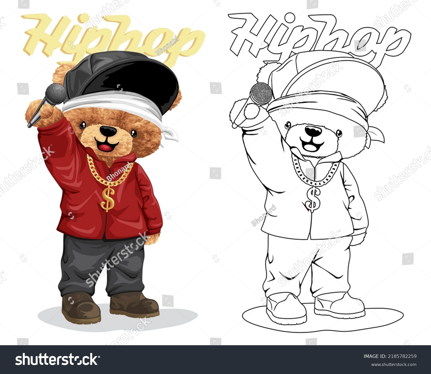 Hand Drawn Vector Illustration Teddy Bear Stock Vector (Royalty Free ...