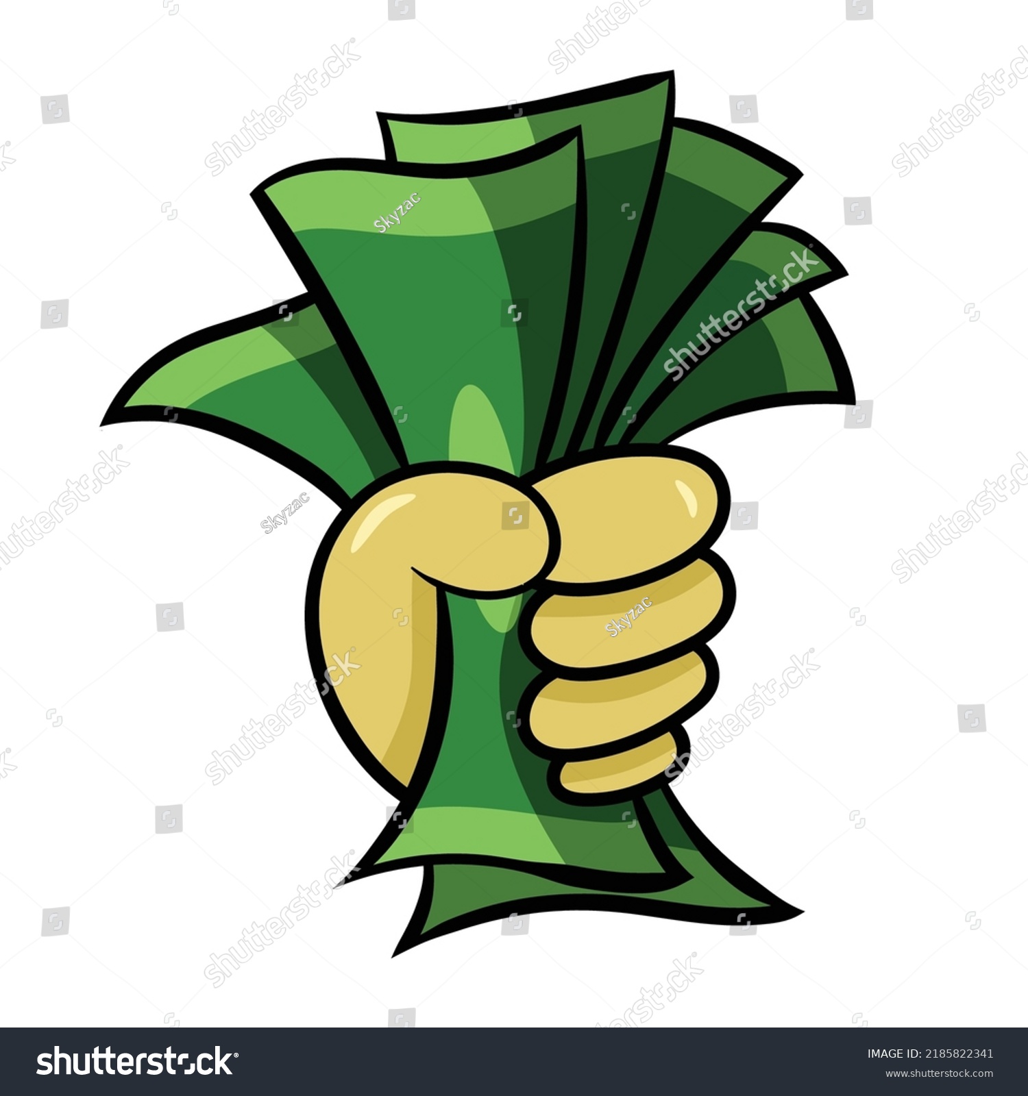 Hand Holding Grab Money Graphic Vector Stock Vector (Royalty Free ...