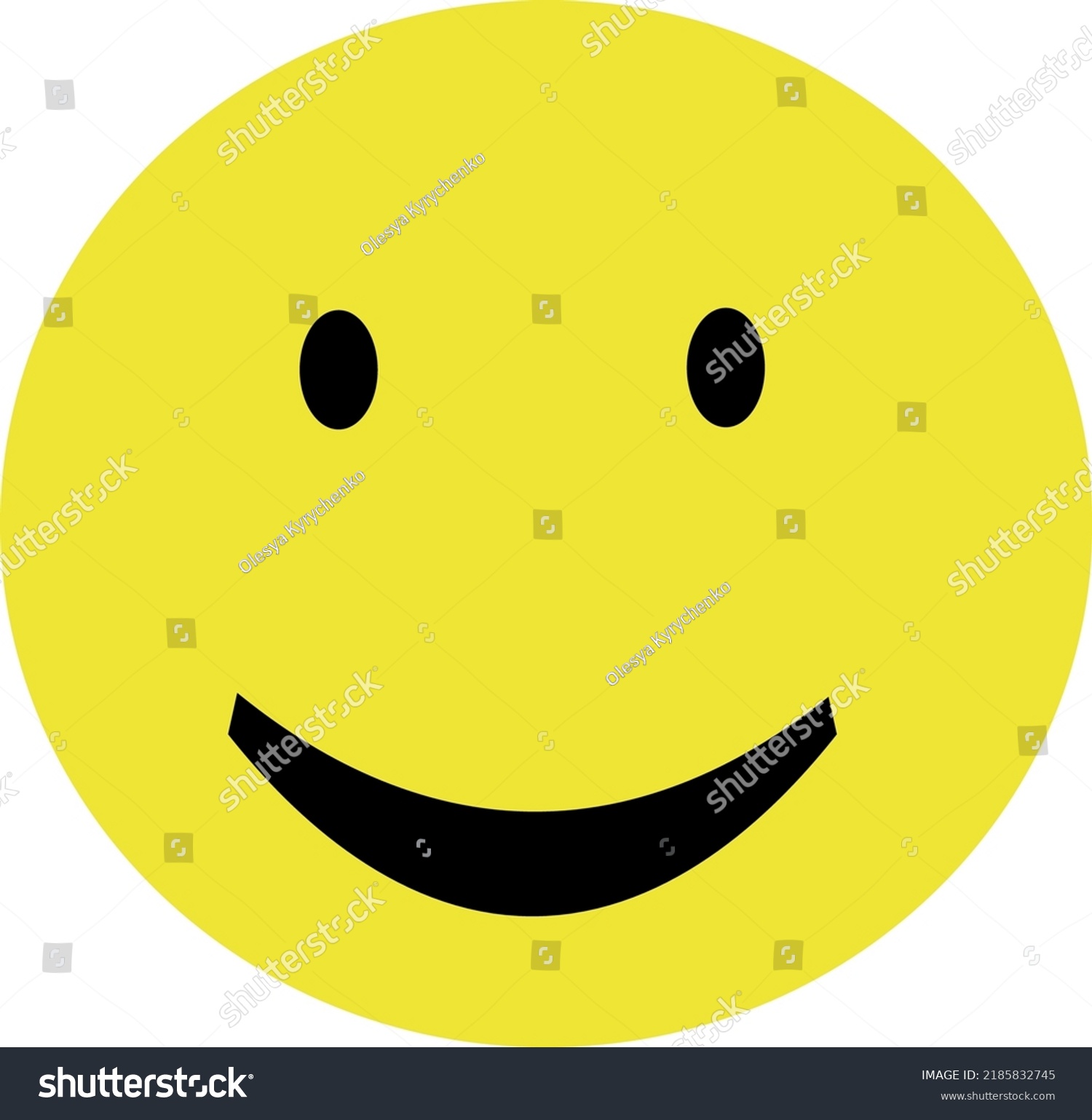 Yellow Smiling Face Face Vector Stock Vector Royalty Free 2185832745 Shutterstock