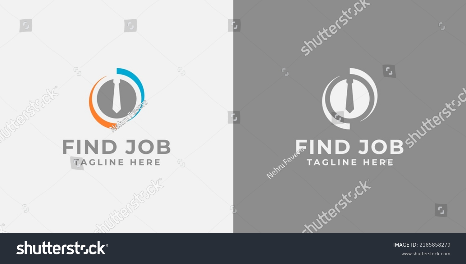 Job Seeker Logo Design Tie Logo Stock Vector (Royalty Free) 2185858279