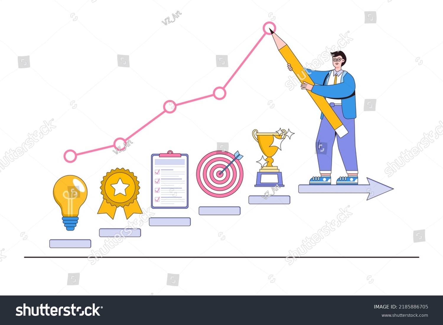 Career Planning Process Step Personal Development Stock Vector Royalty Career Planning Process Step Personal Development Stock Vector Royalty