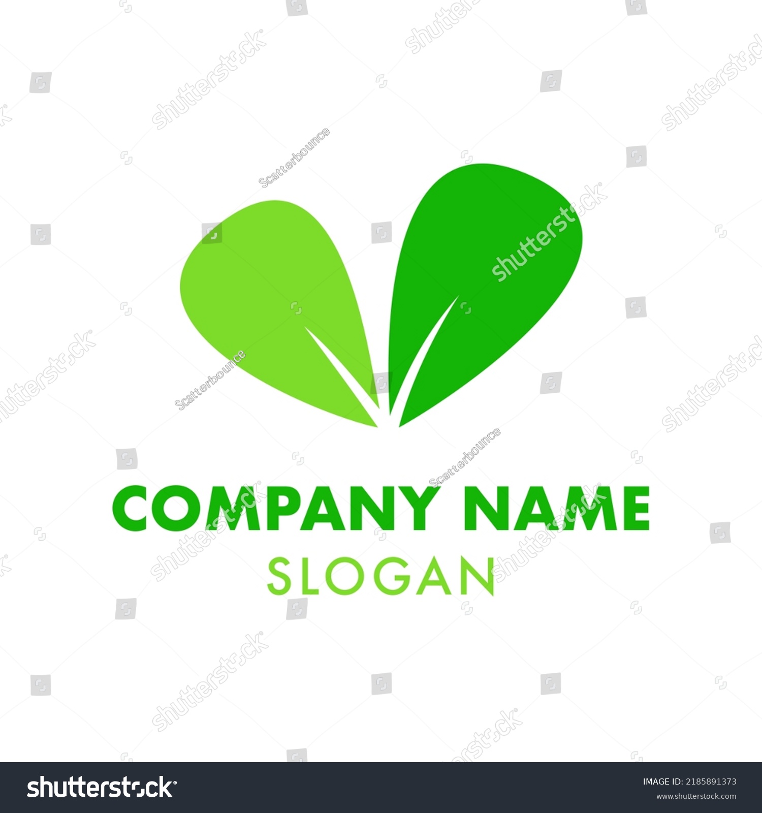 Green Plant Logo Design Idea Vector Stock Vector (Royalty Free ...