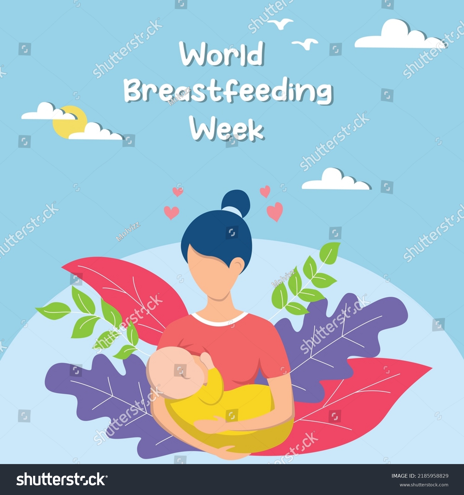 Illustration Vector Graphic Mother Breastfeeding Child Stock Vector ...