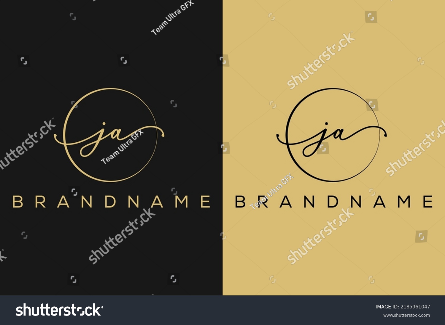 J Ja Hand Drawn Logo Initial Stock Vector (Royalty Free) 2185961047 ...