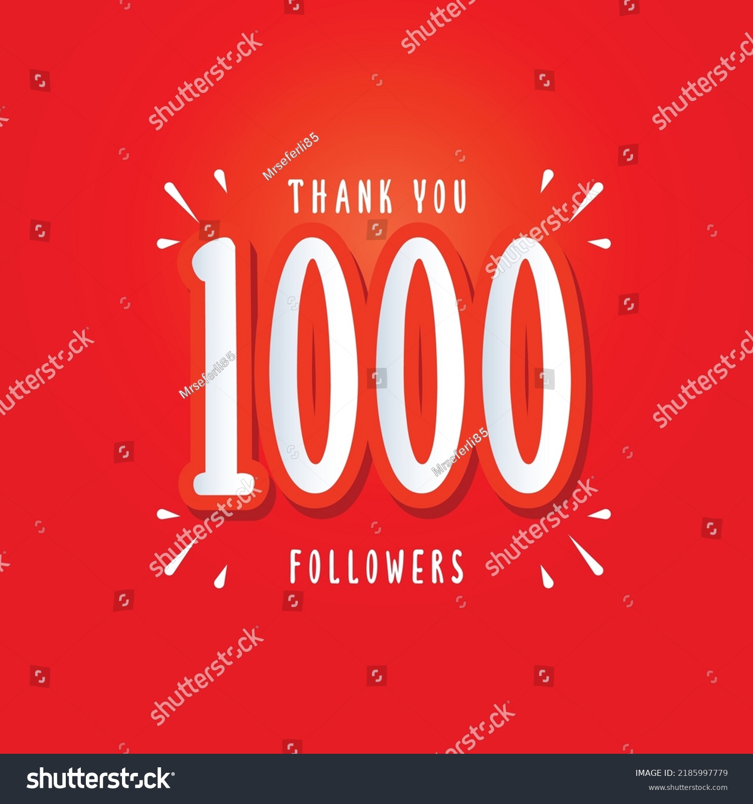 Thank You Followers Banner Design Template Stock Vector Royalty Free