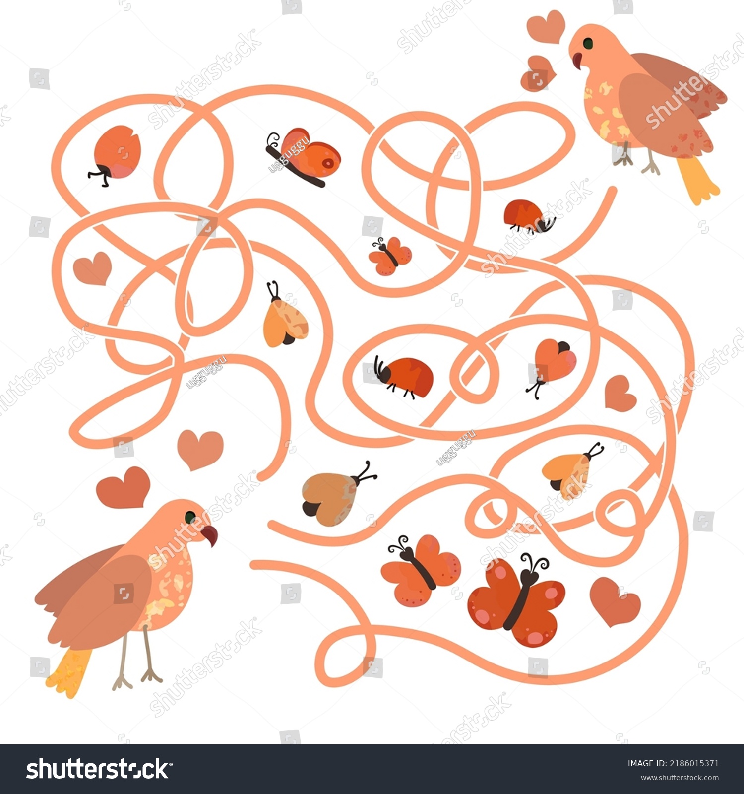 Educational Maze Game Vector Illustration Isolated Stock Vector Educational Maze Game Vector Illustration Isolated Stock Vector