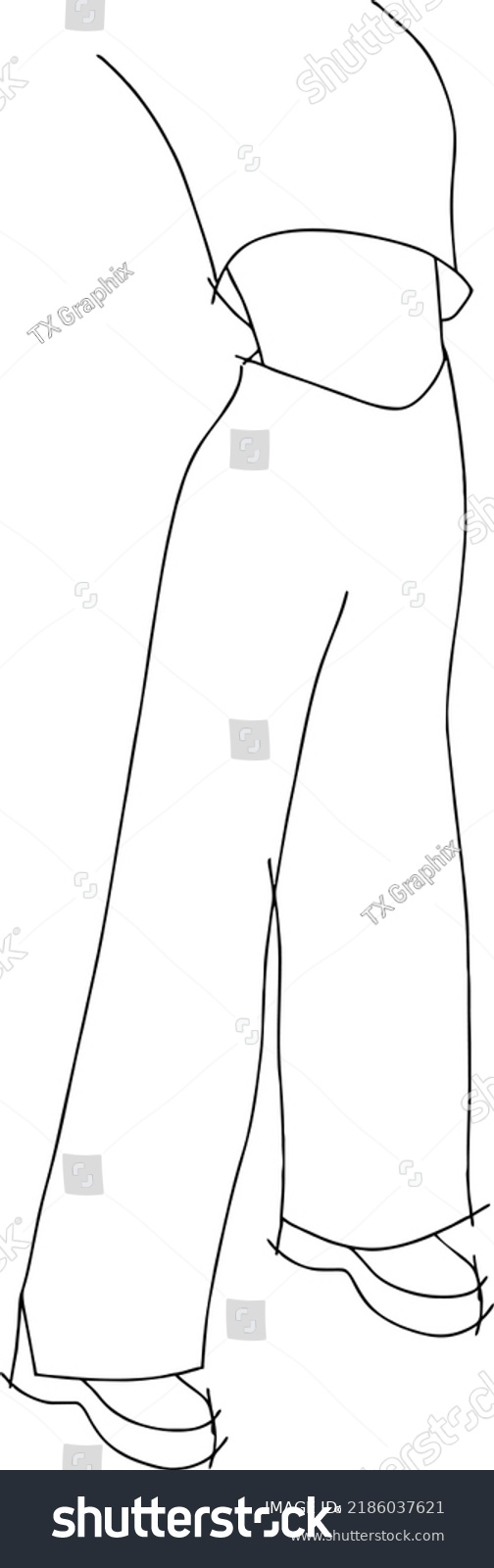 stick figure baggy pants