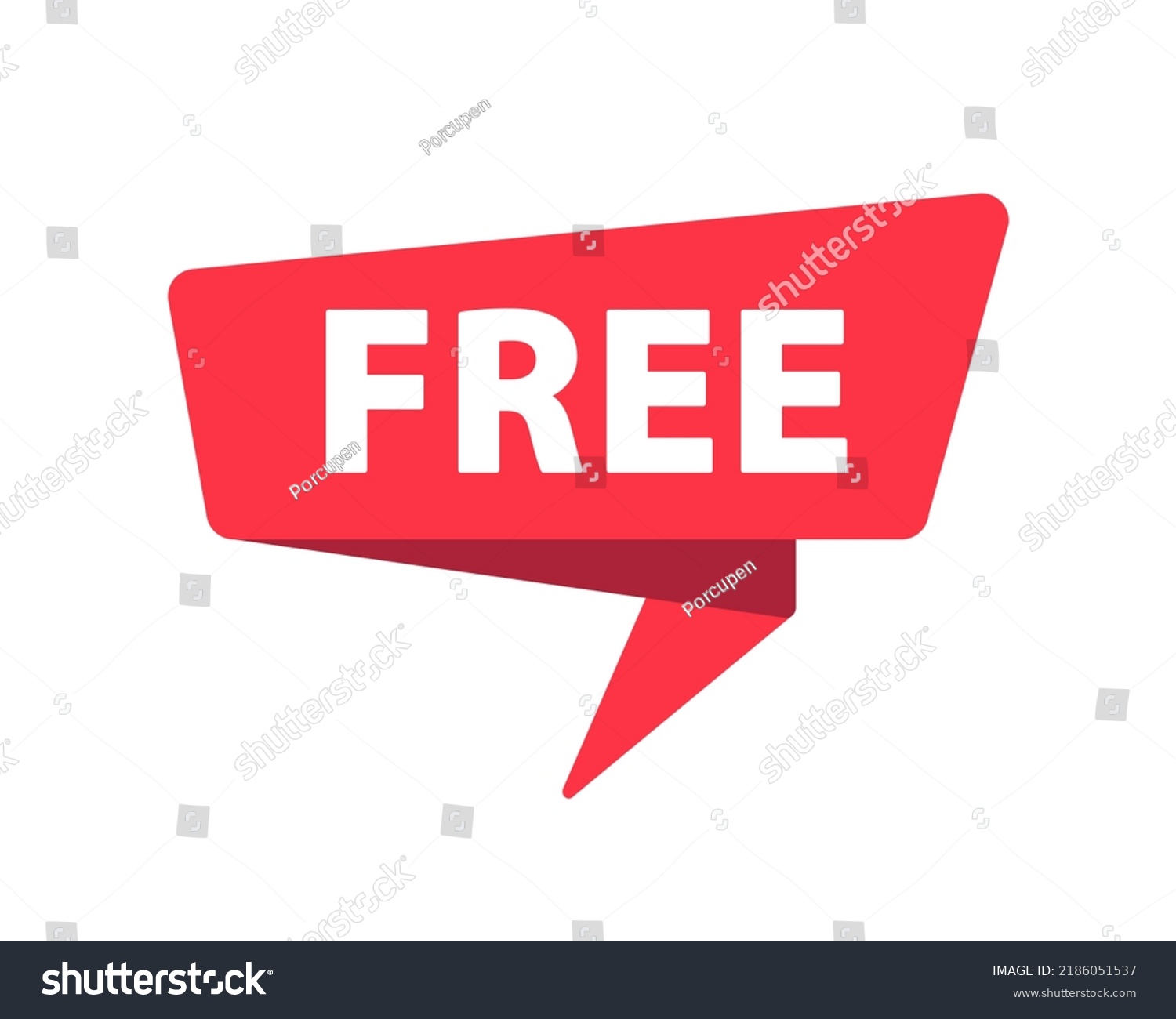 Free Banner Speech Bubble Label Sticker Stock Vector (Royalty Free ...