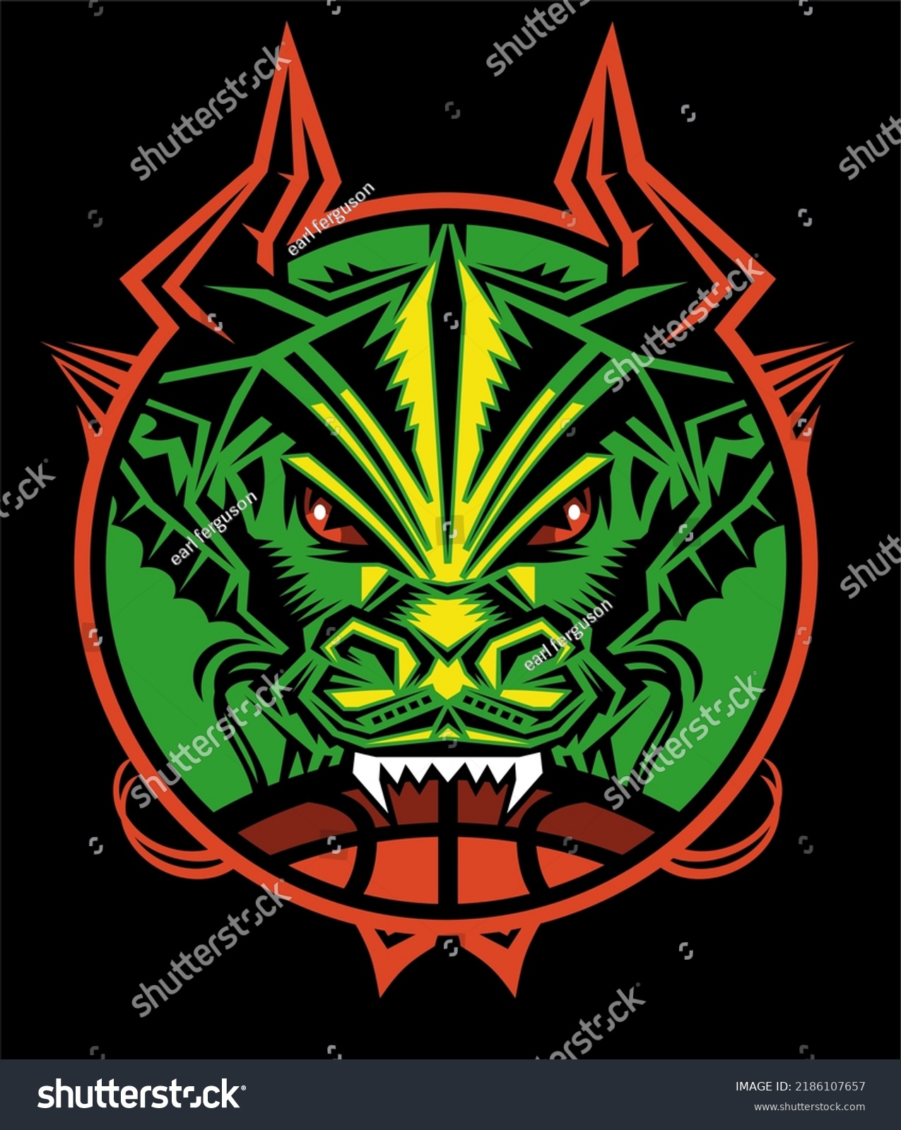 Round Basketball Team Design Dragon Mascot Stock Vector Royalty Free 2186107657 Shutterstock 2143