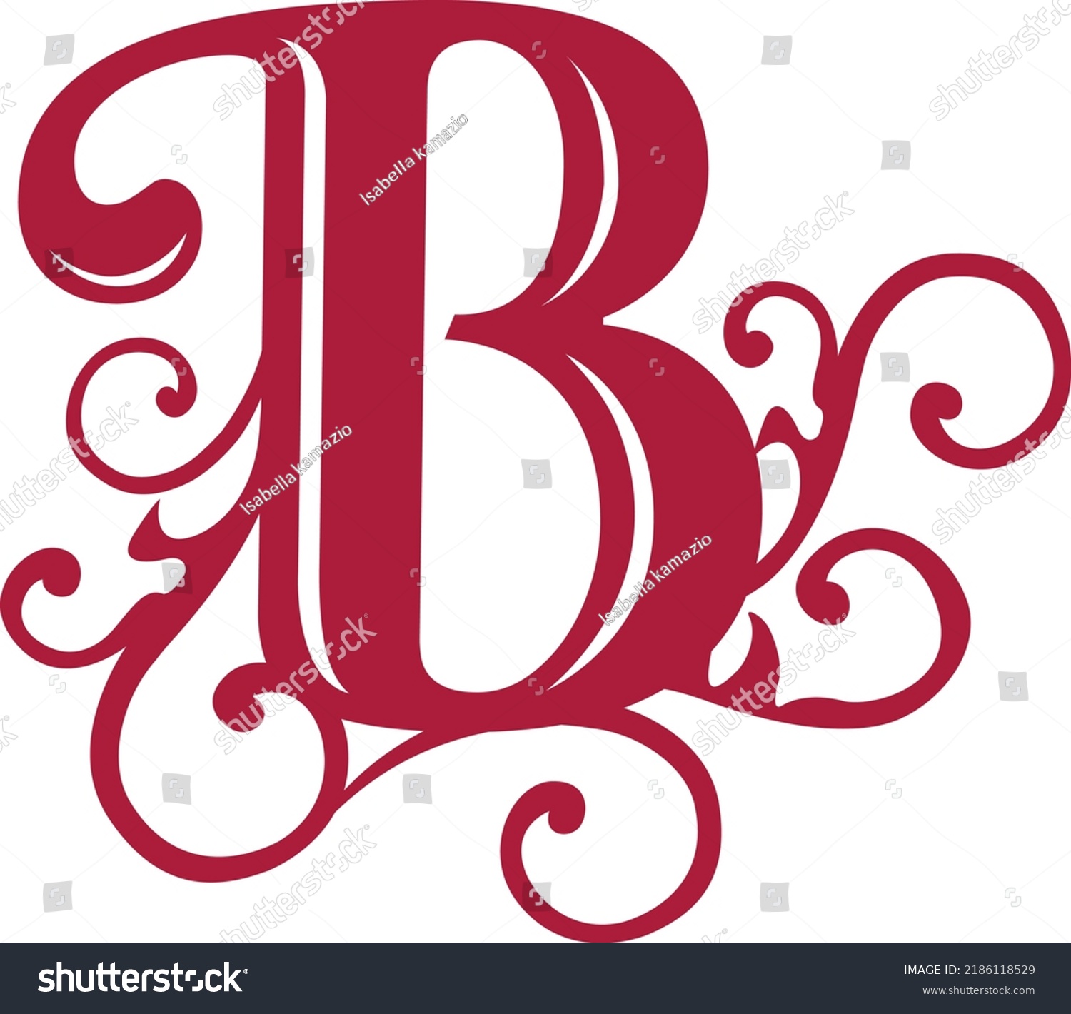 B Letter Monogram Business Alphabet B Stock Vector (Royalty Free ...