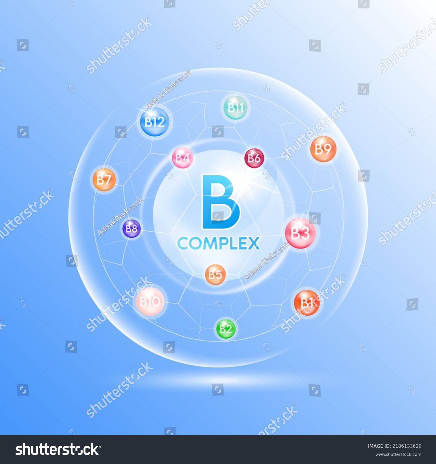 Vitamin B Complex Multivitamins Minerals Capsules Stock Vector (Royalty ...