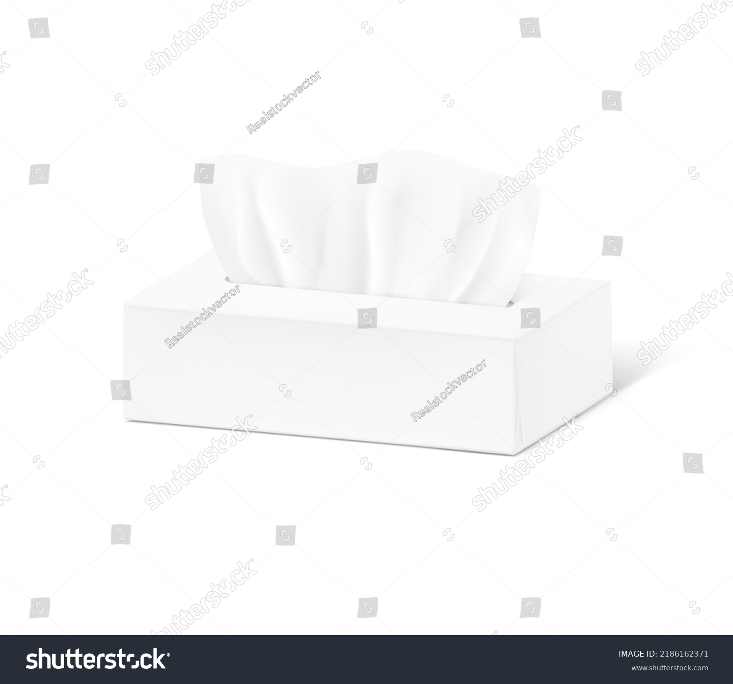 Realistic Tissue Box Mockup Vector Illustration Stock Vector (Royalty ...