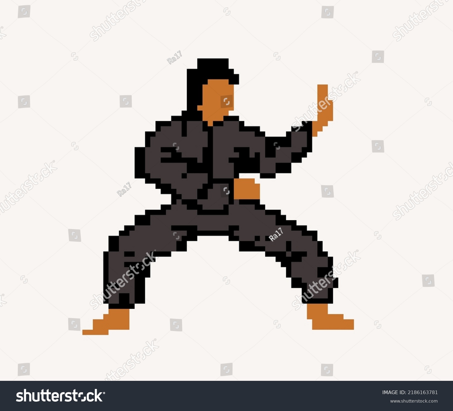 Karate Boy Pixel Art Stock Illustration 2186163781 | Shutterstock