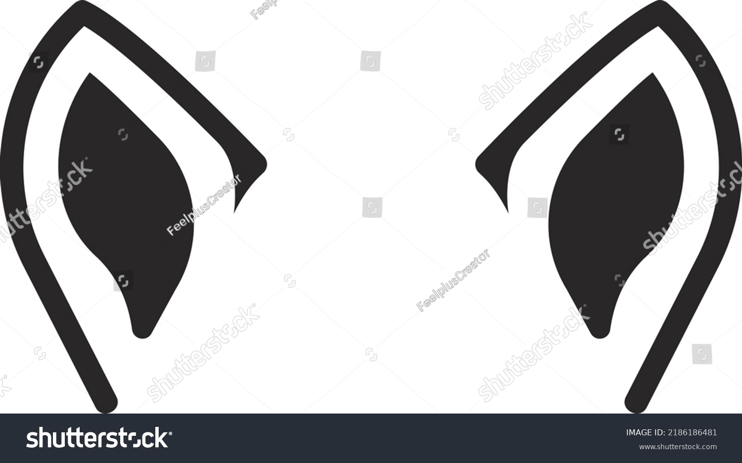 Dog Jack Russell Ear Icon Vector Stock Vector (Royalty Free) 2186186481 ...