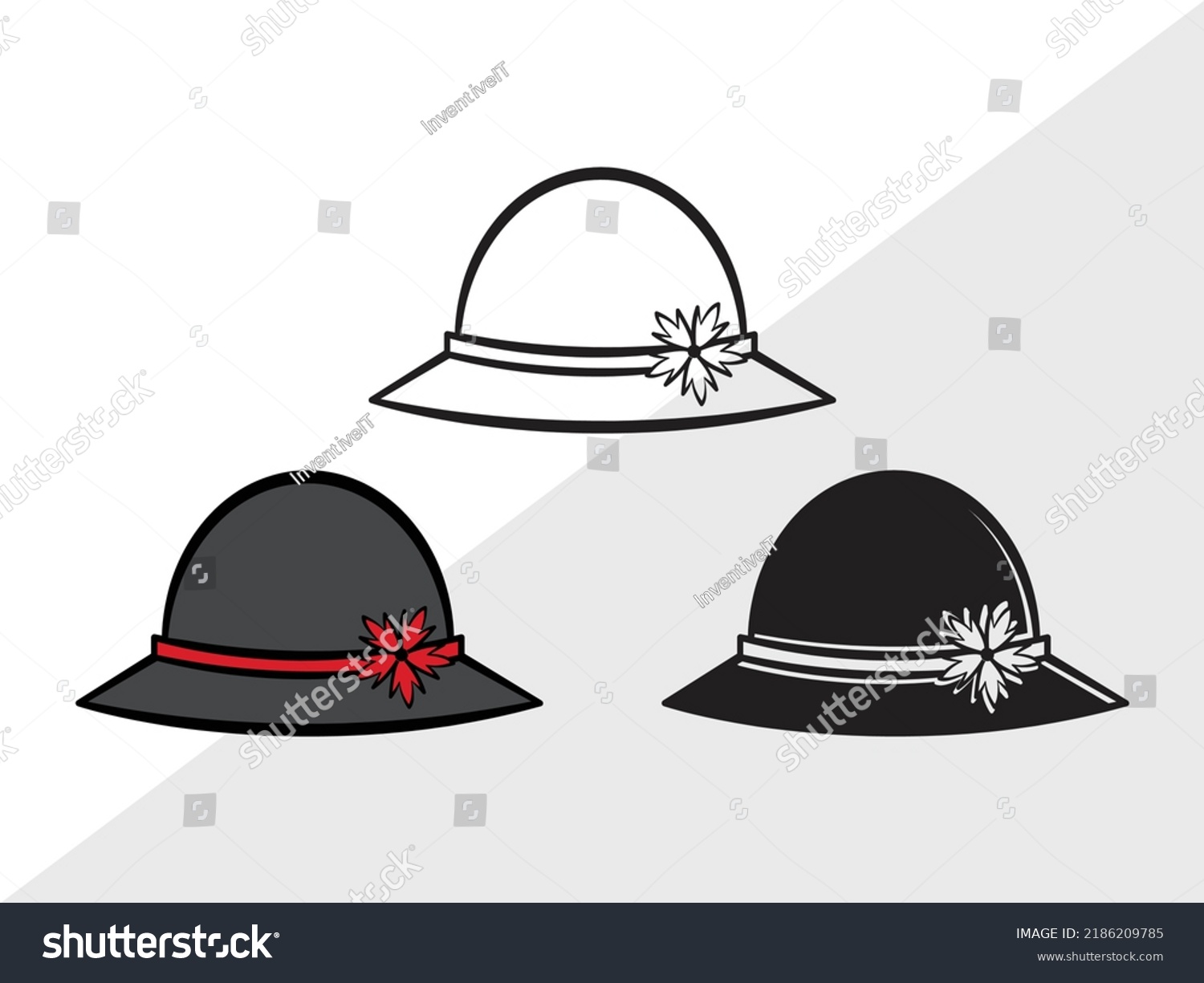 Top Hat Svg Printable Vector Illustration Stock Vector (royalty Free 