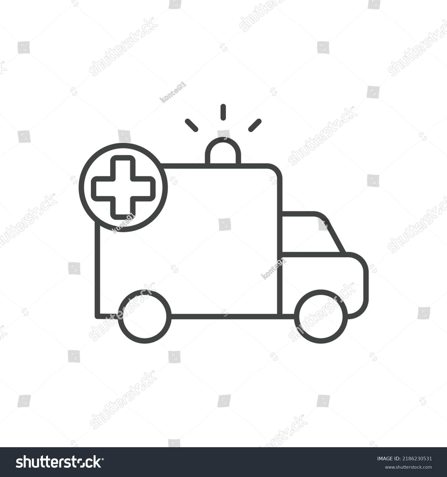 Ambulance Icons Symbol Vector Elements Infographic Stock Vector ...