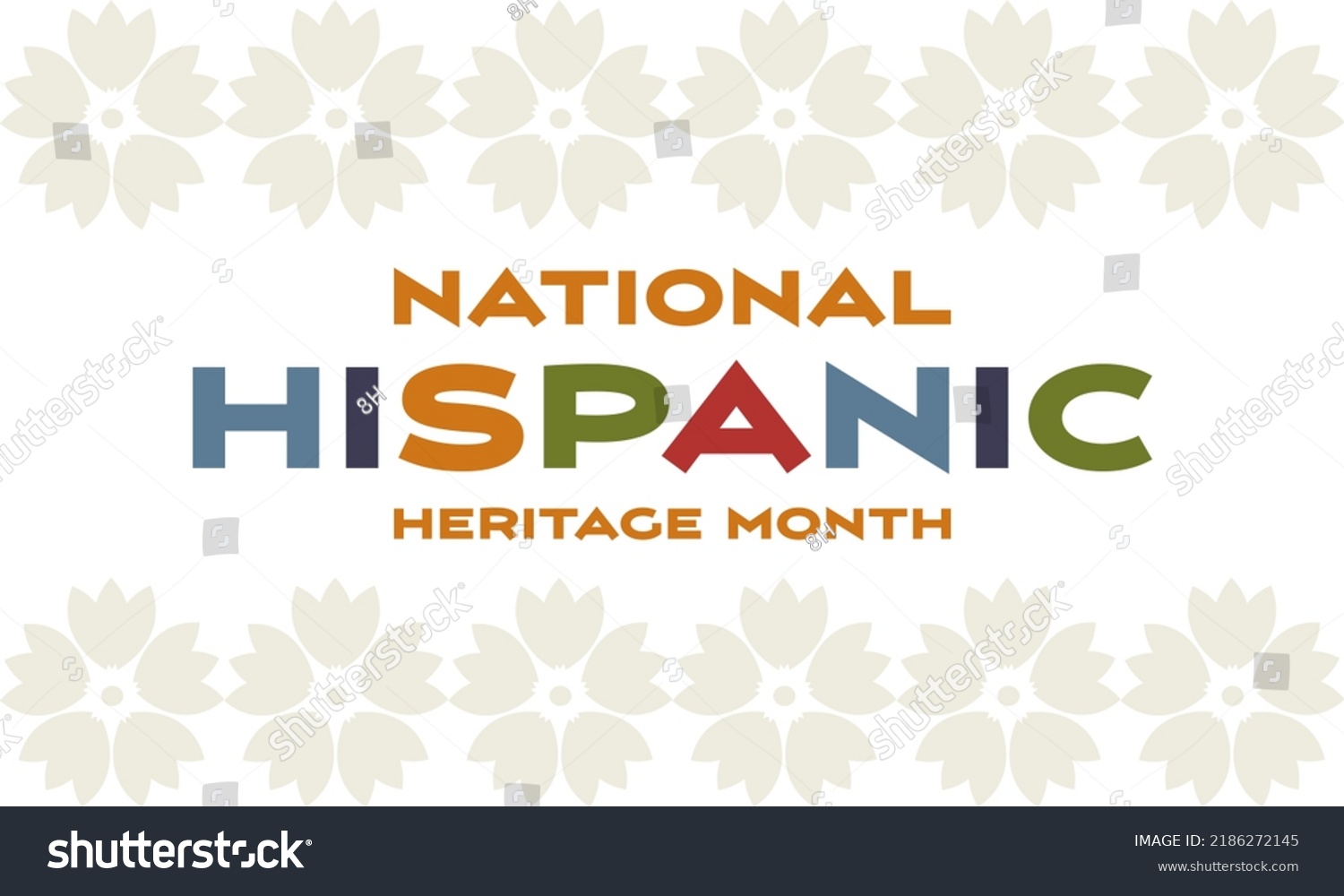 Hispanic Heritage Month Poster Card Background Stock Vector (Royalty ...