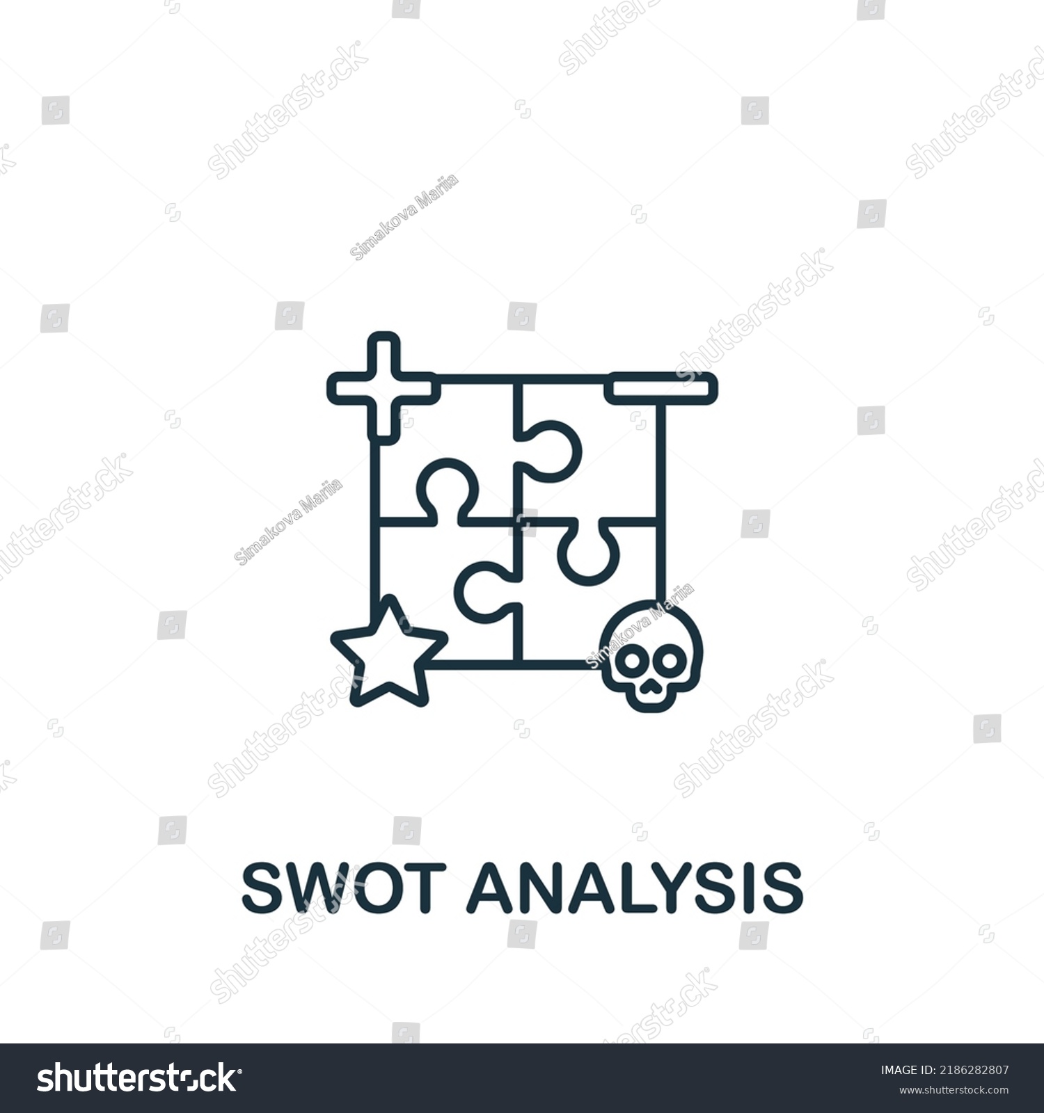 Swot Analysis Icon Monochrome Simple Icon Stock Vector (Royalty Free ...