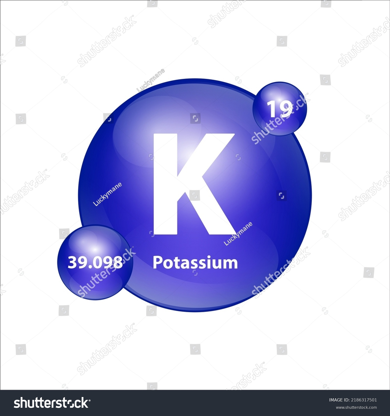 Potassium Kalium K Icon Structure Chemical Stock Vector (Royalty Free ...