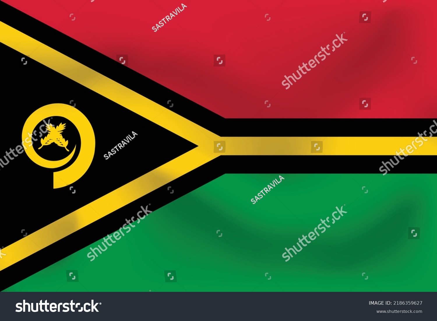 National Flag Vanuatu Realistic Pictures Flag Stock Vector (Royalty ...