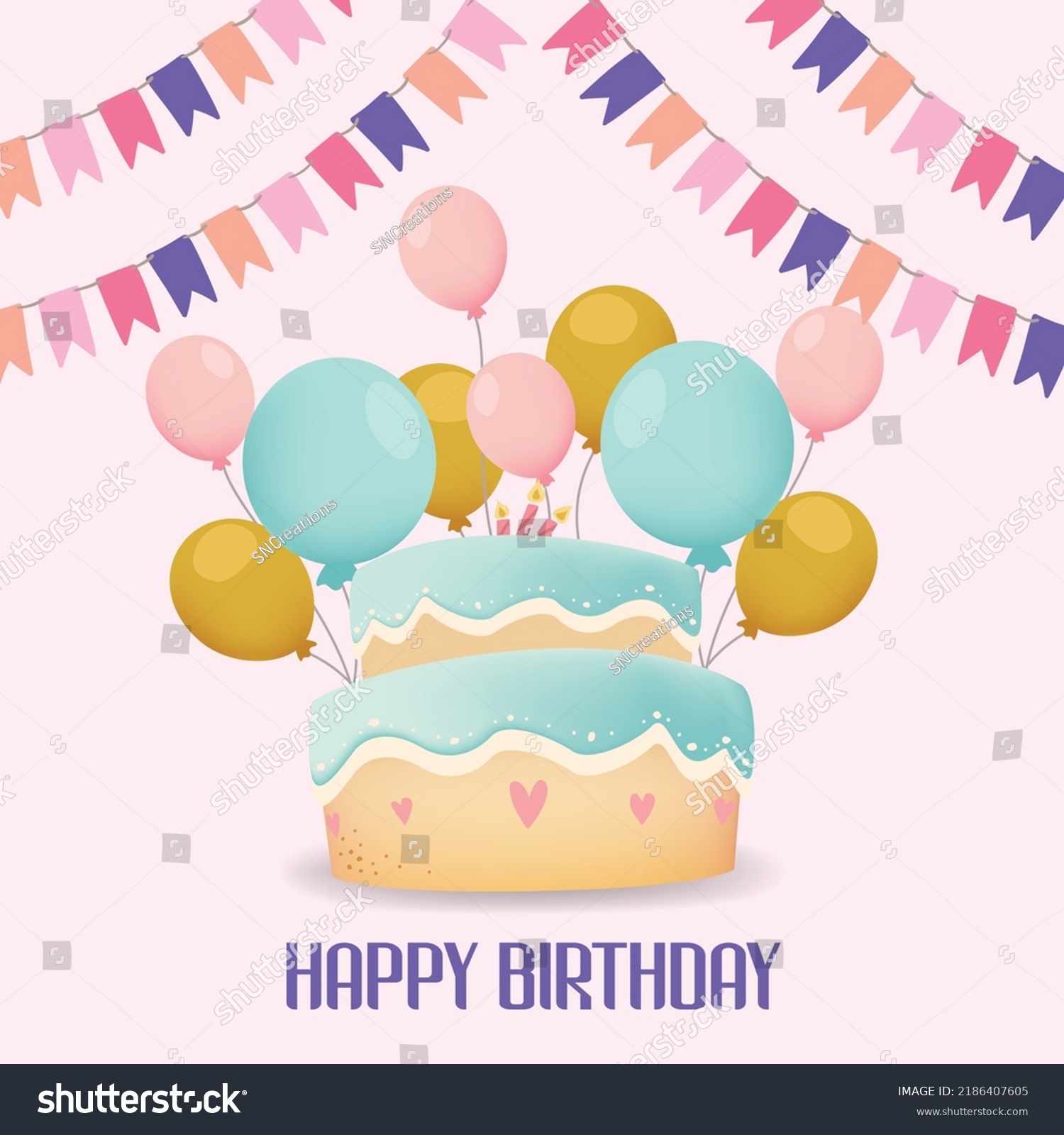 Happy Birthday Colorful Banner Design Stock Vector Royalty Free 2186407605 Shutterstock 9467