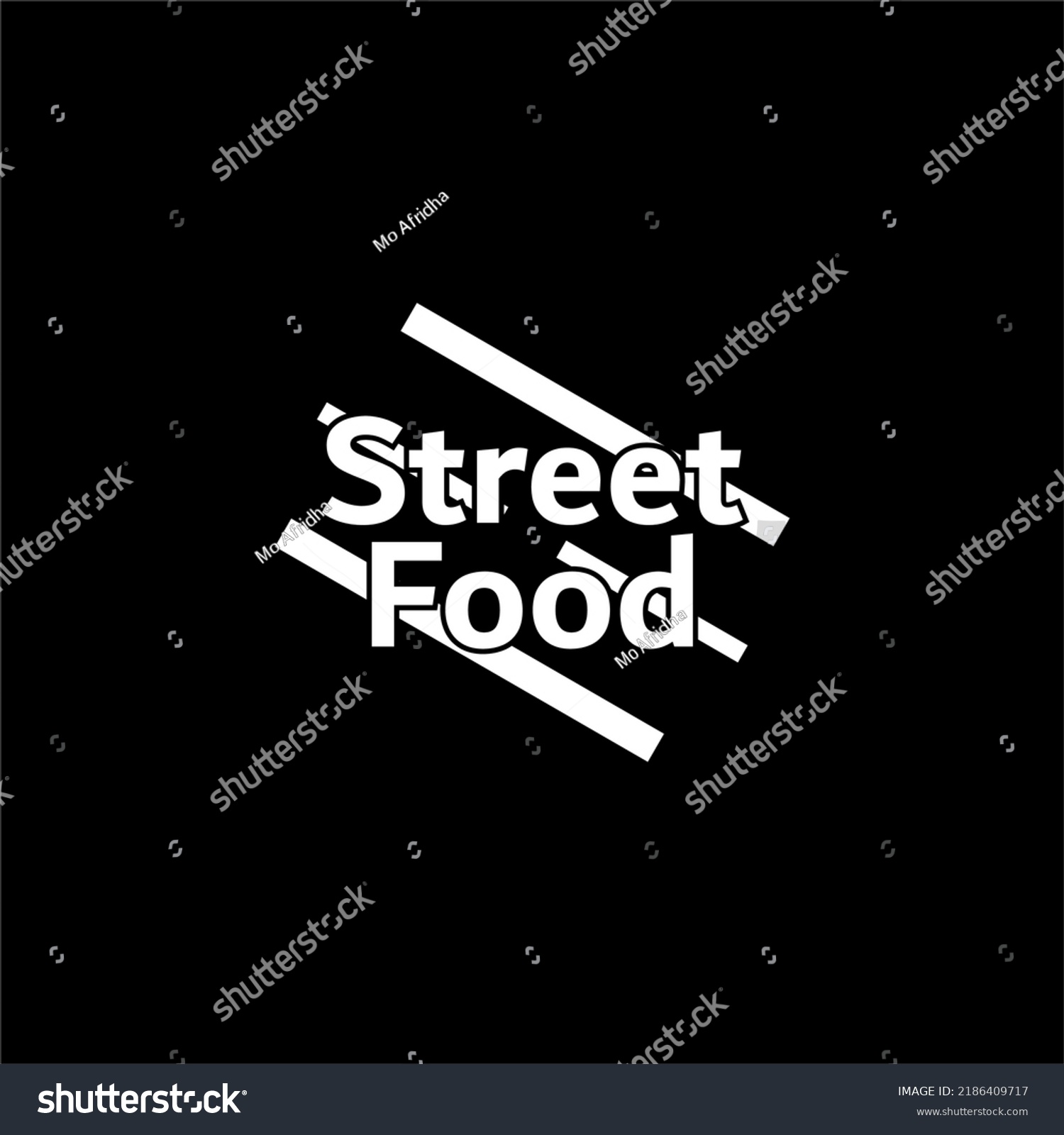 Street Food Logo Term Street Food Stock Vector (Royalty Free