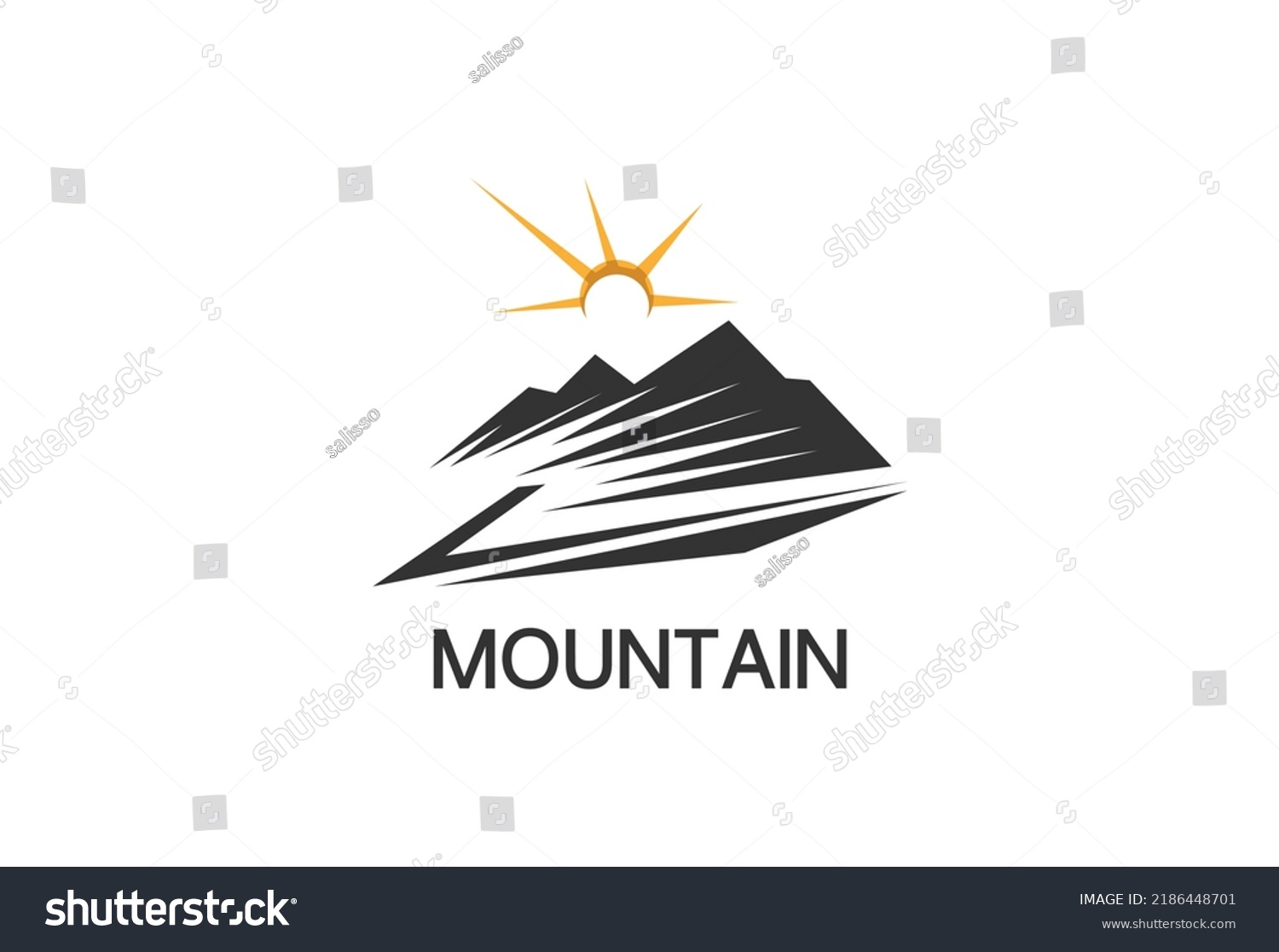 Illustration Vector Graphic Minimalist Landscape Hills Stock Vector ...