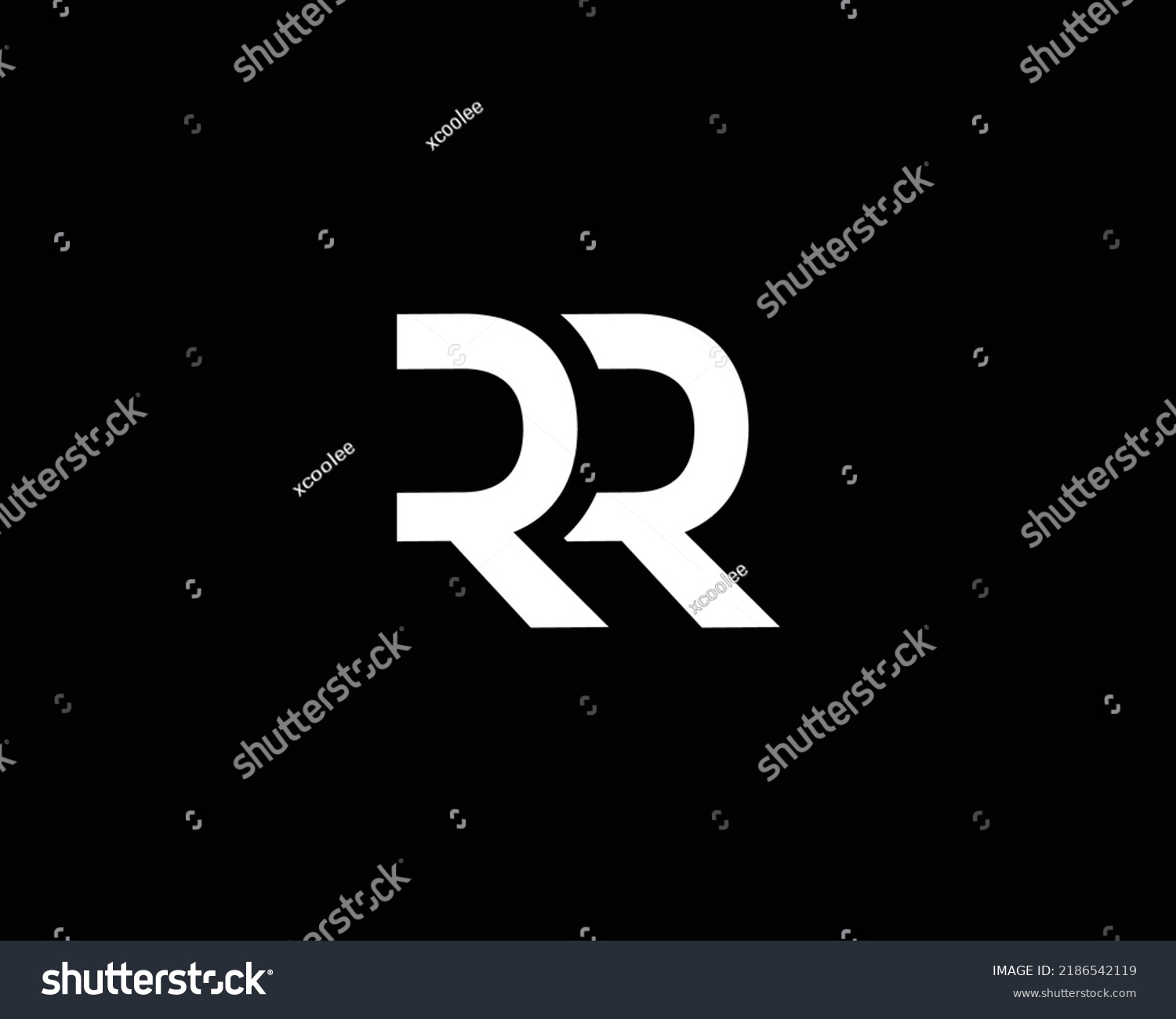 Rr Logo Design Vector Template Stock Vector (Royalty Free) 2186542119 ...