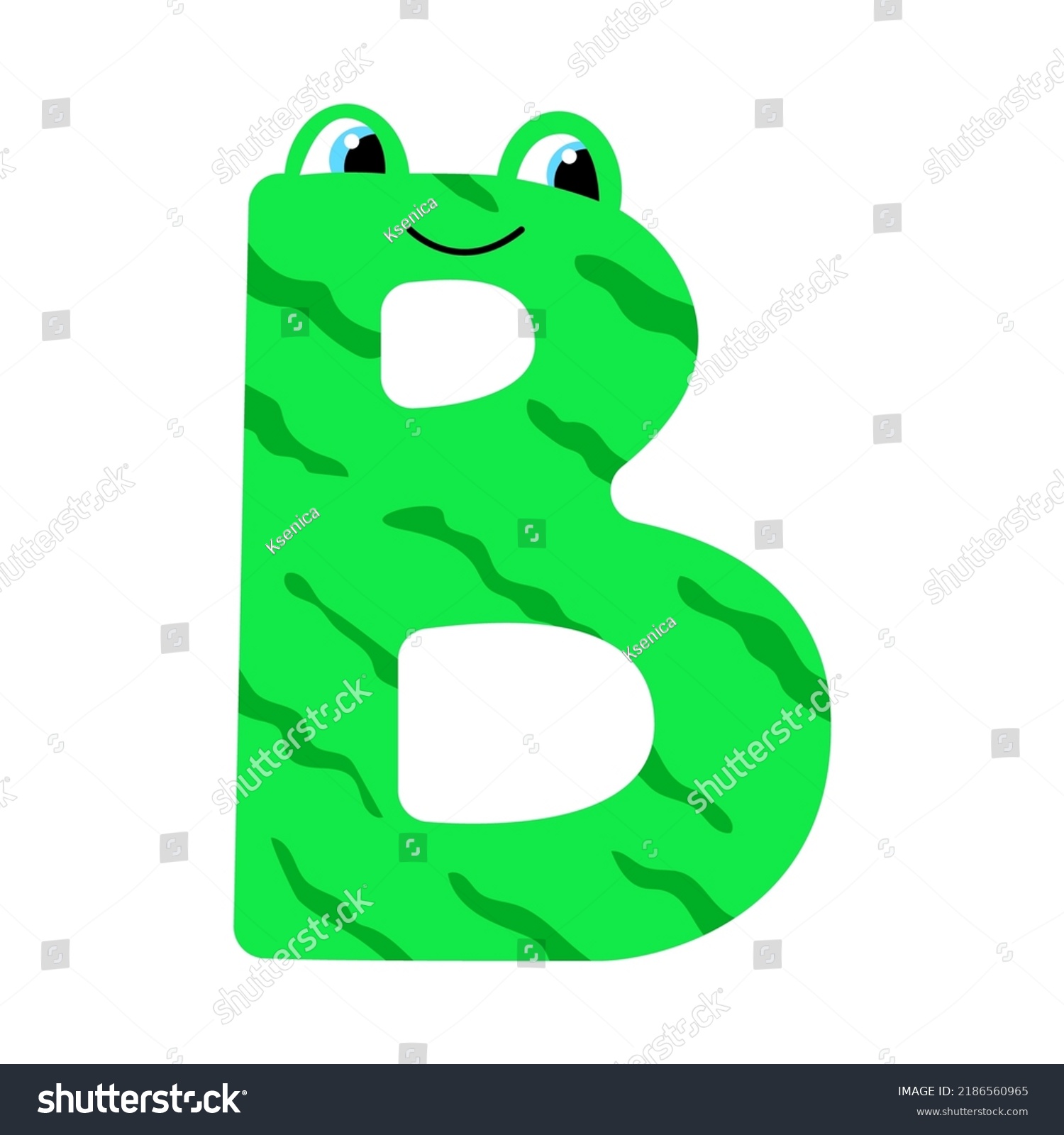 Letter B Symbol Monster Alphabet Isolated Stock Vector (Royalty Free ...