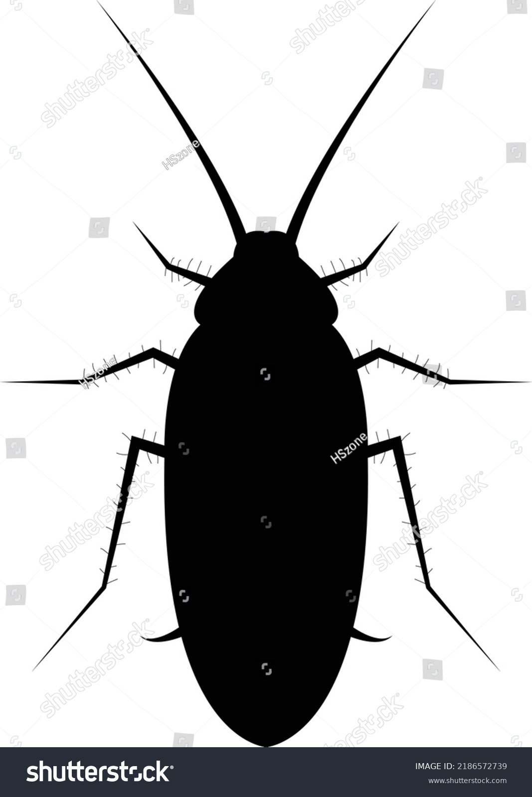 Cockroach Vector Illustration Roach Image Clipart Stock Vector (Royalty ...