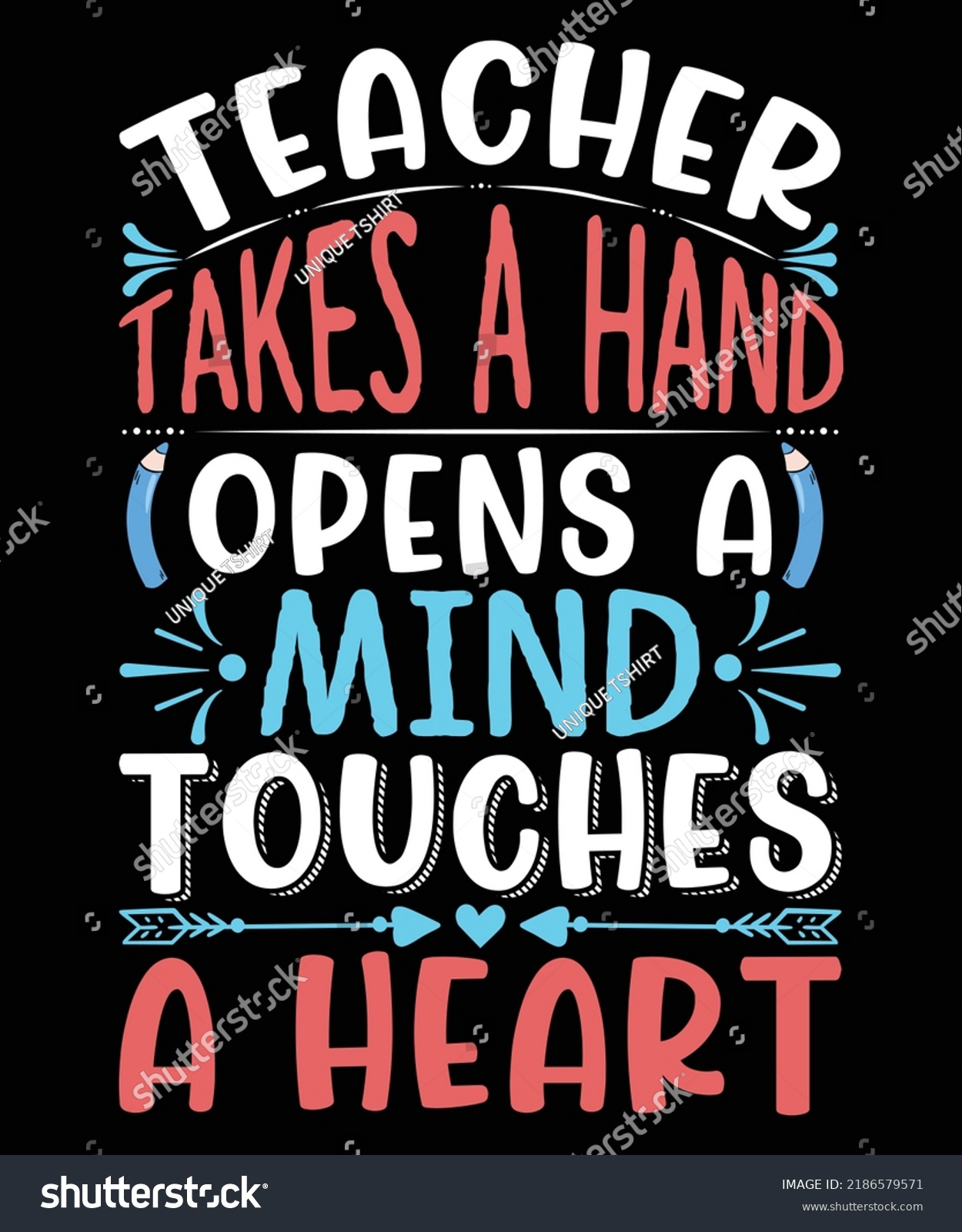 Teacher Takes Hand Opens Mind Touches Stock Vector (Royalty Free ...