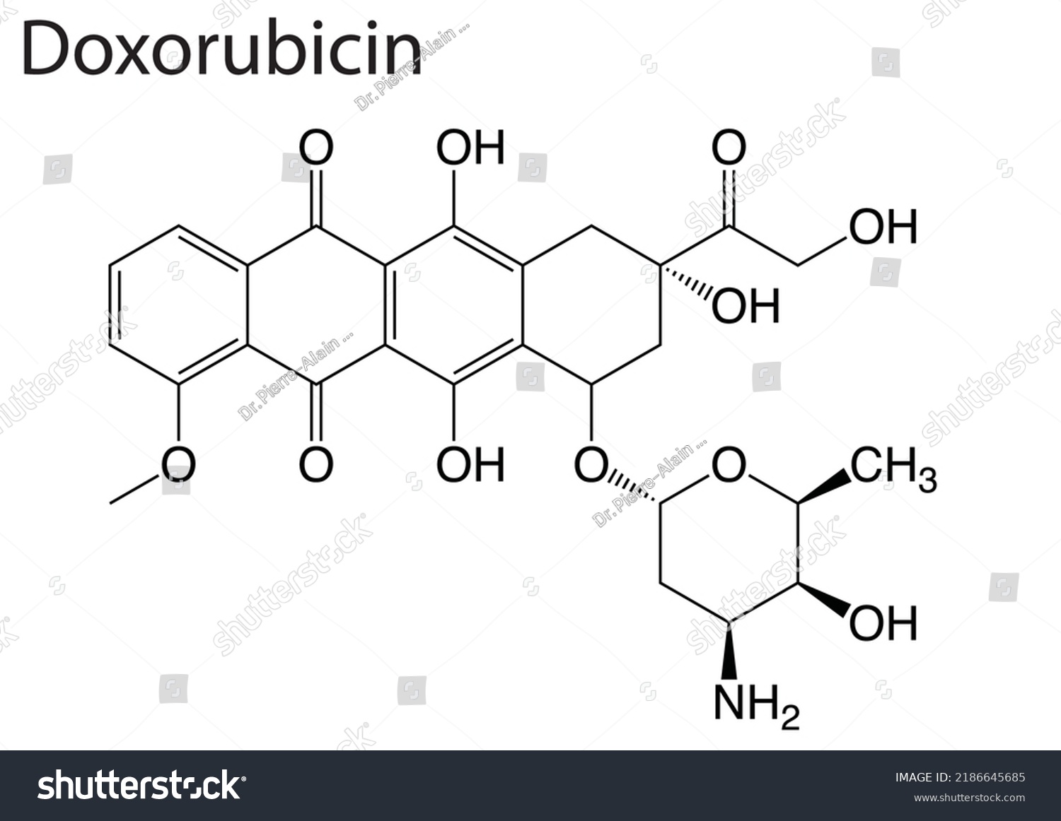 Formula Anticancer Drug Doxorubicin Stock Vector (Royalty Free ...