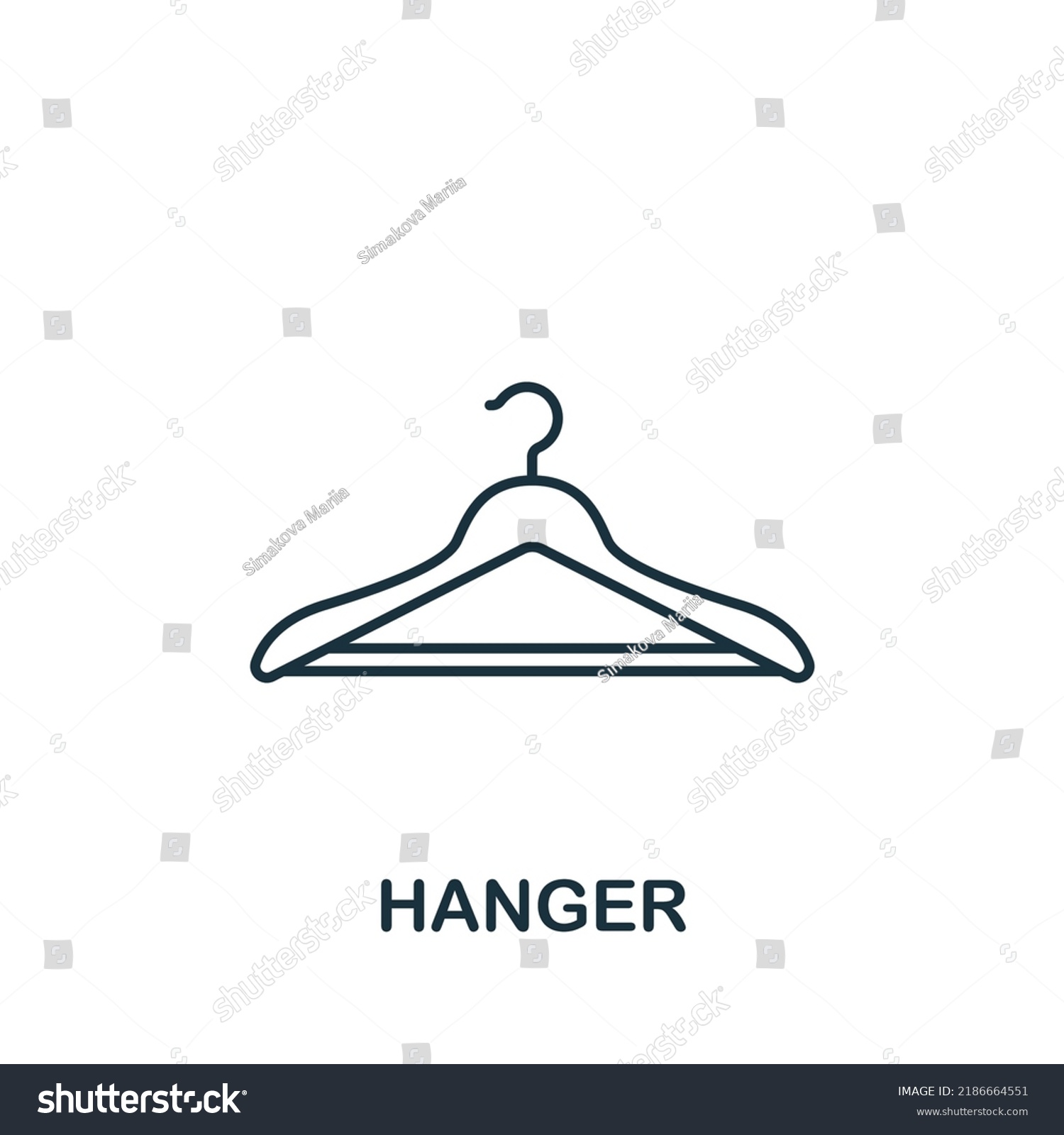 Hanger Icon Monochrome Simple Clothes Icon Stock Vector (Royalty Free ...