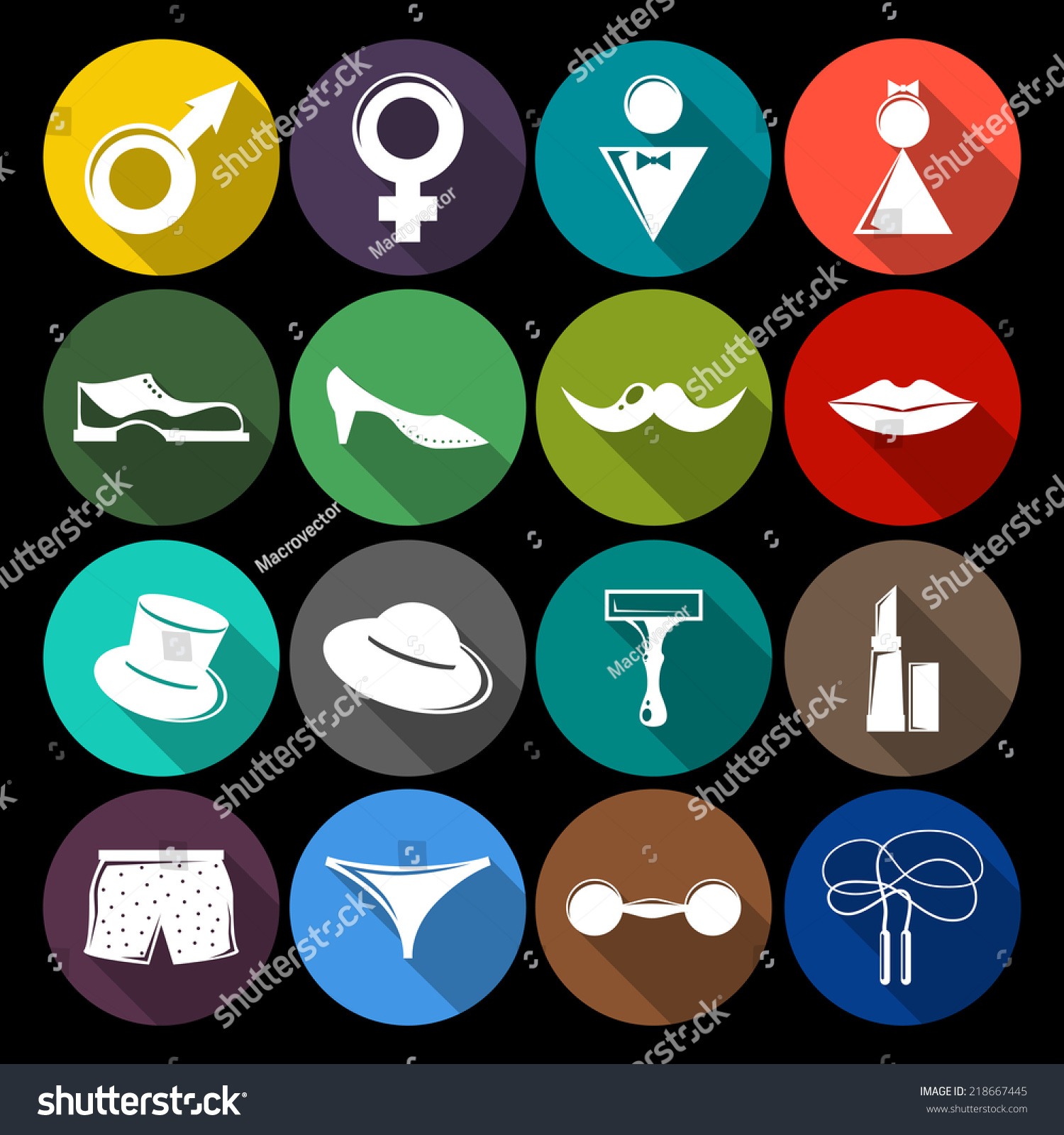 Human Sex Gender Symbols Restroom Flat Stock Vector Royalty Free