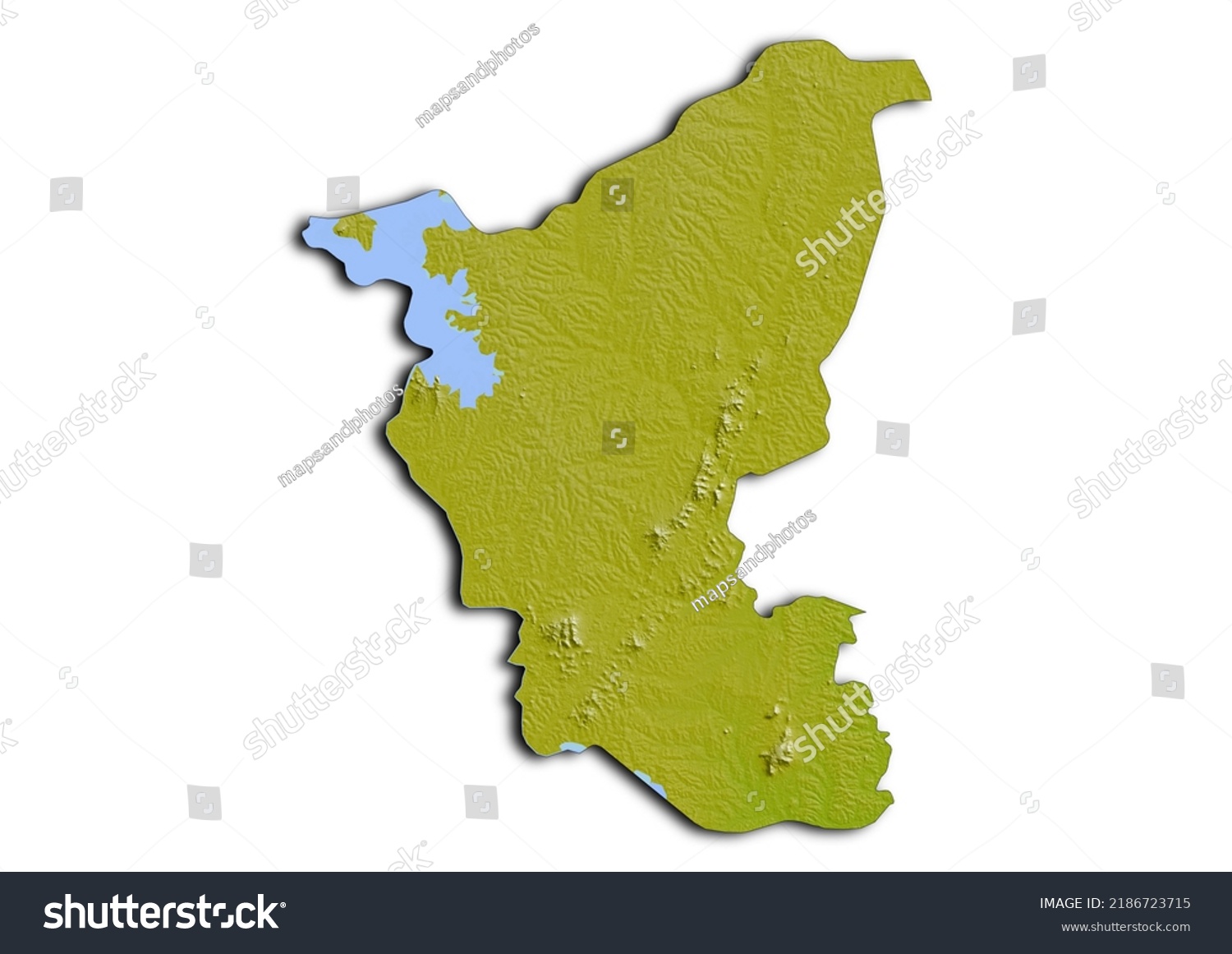 Lacs Region Ivory Coast Map Shaded Stock Illustration 2186723715 ...