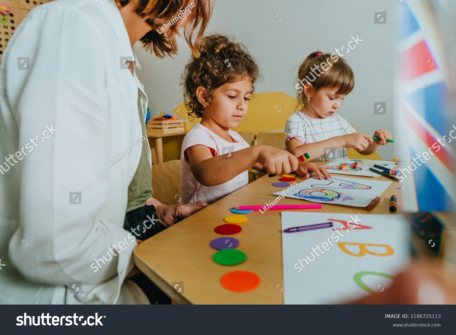 english-lesson-elementary-school-kindergarten-students-stock-photo