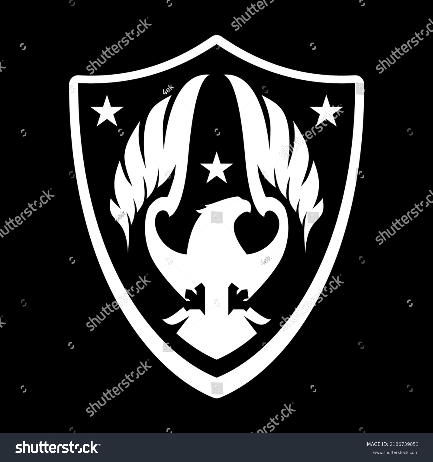 Creative Pheonix Eagle Heraldic Shield Logo Stock Illustration ...