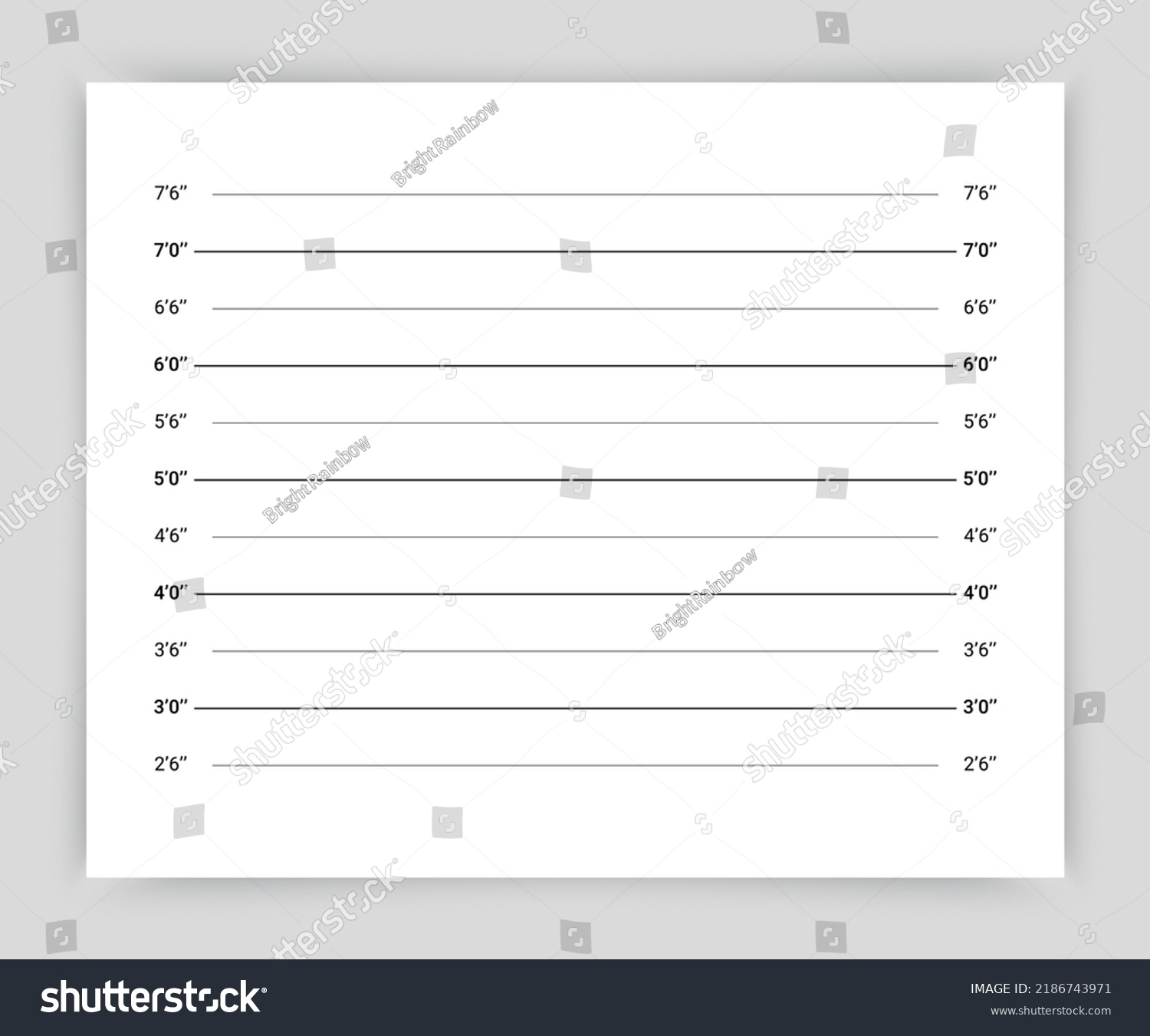 Criminal Measurements Template Lineup Backdrop Police Stock Vector ...