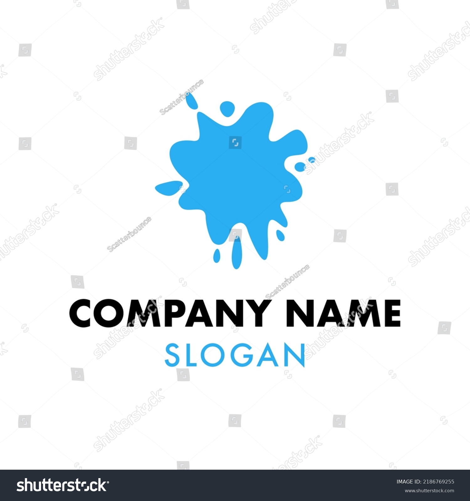 Cartoony Paint Splatter Icon Logo Design Stock Vector (Royalty Free ...