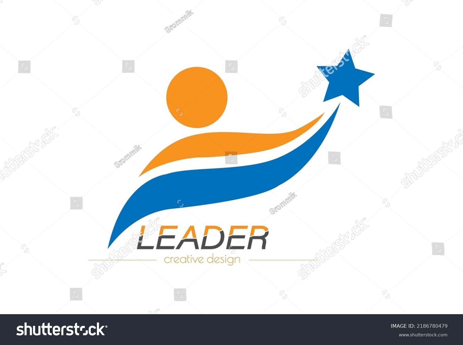 Leader Template Logo Sticker Brand Label Stock Vector (royalty Free 