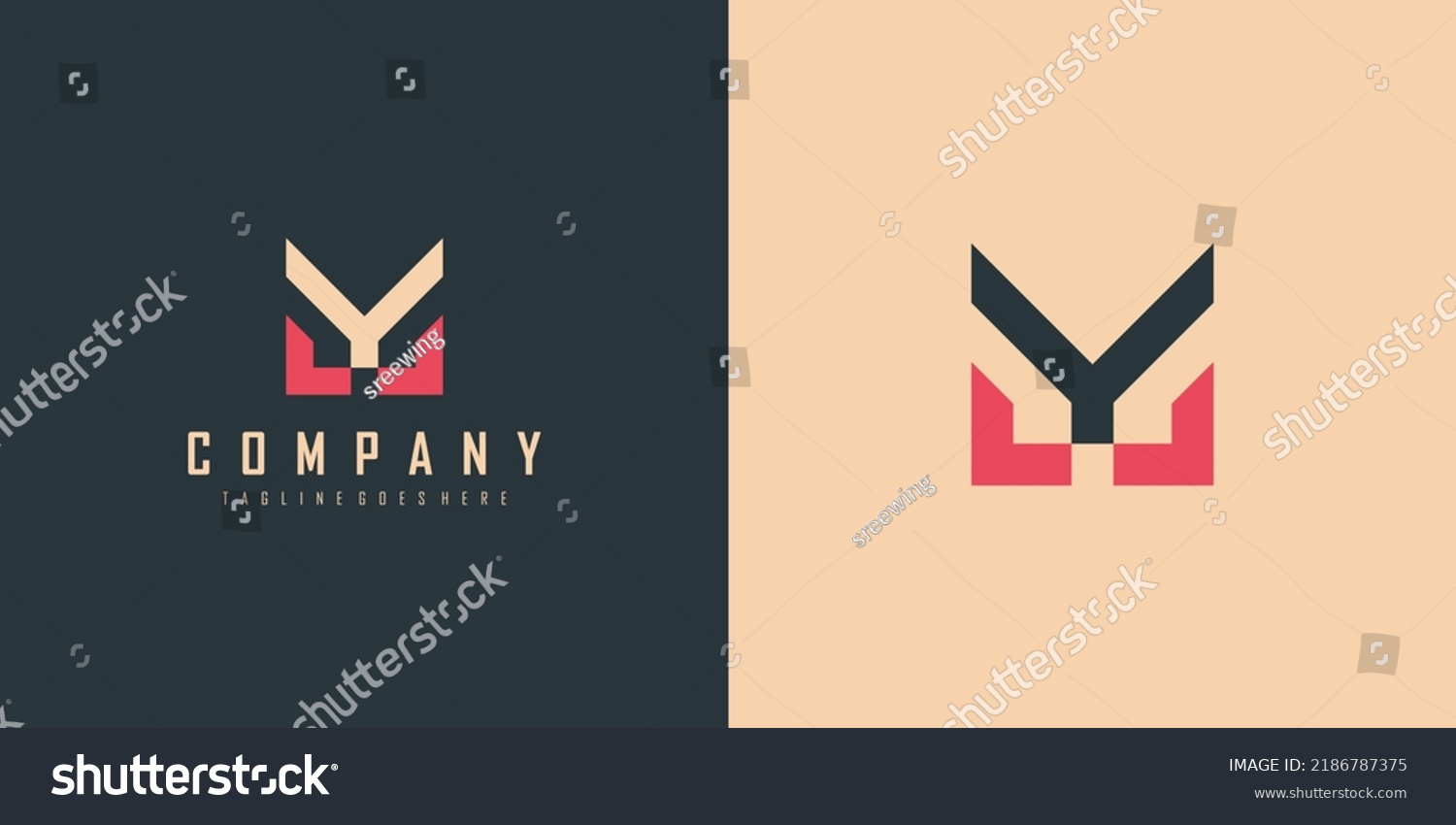 Abstract Initial Letter Y M Linked Stock Vector (Royalty Free ...