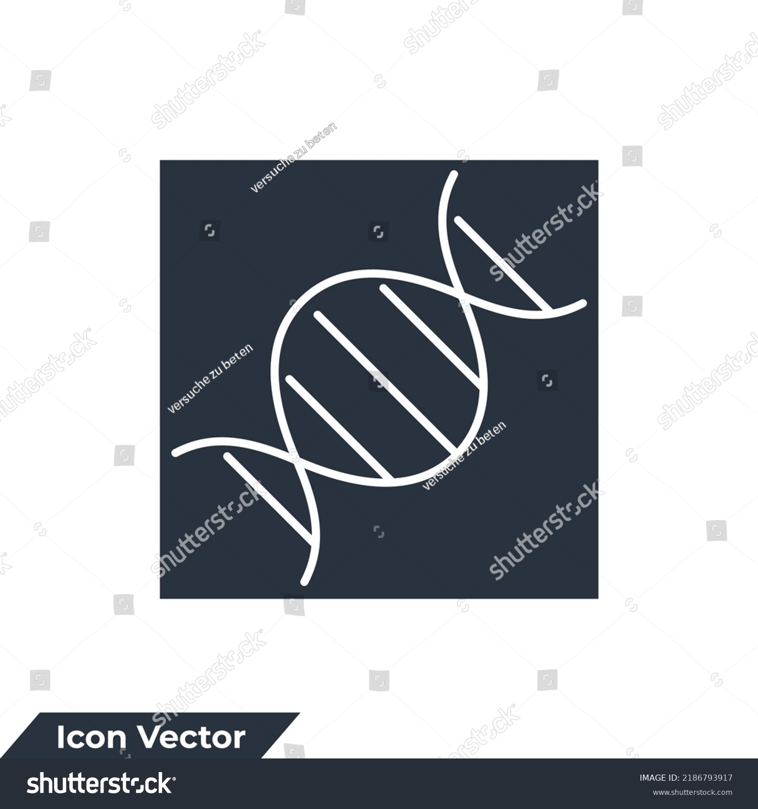 Dna Helix Icon Logo Vector Illustration Stock Vector (Royalty Free ...