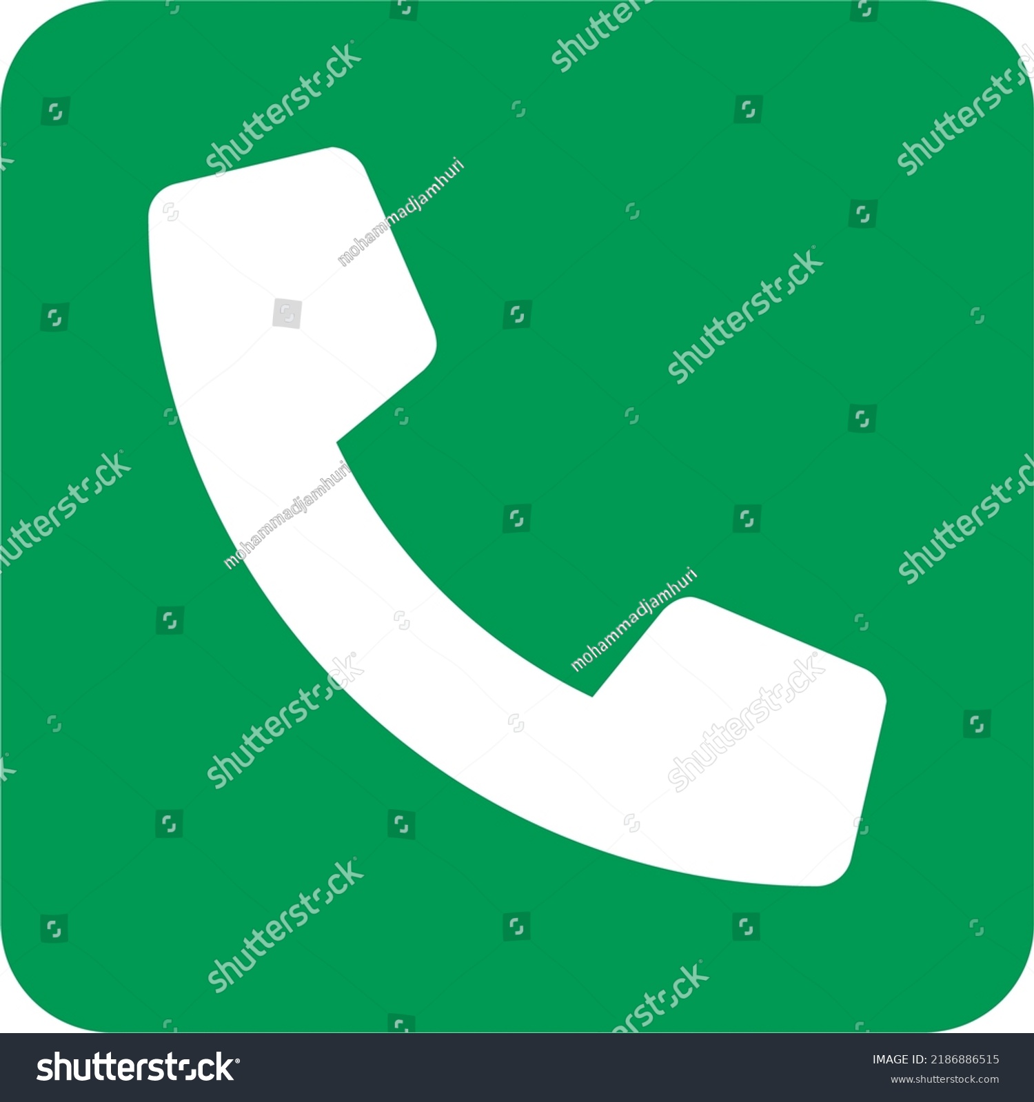 Green Phone Logo Vector Stock Vector Royalty Free 2186886515