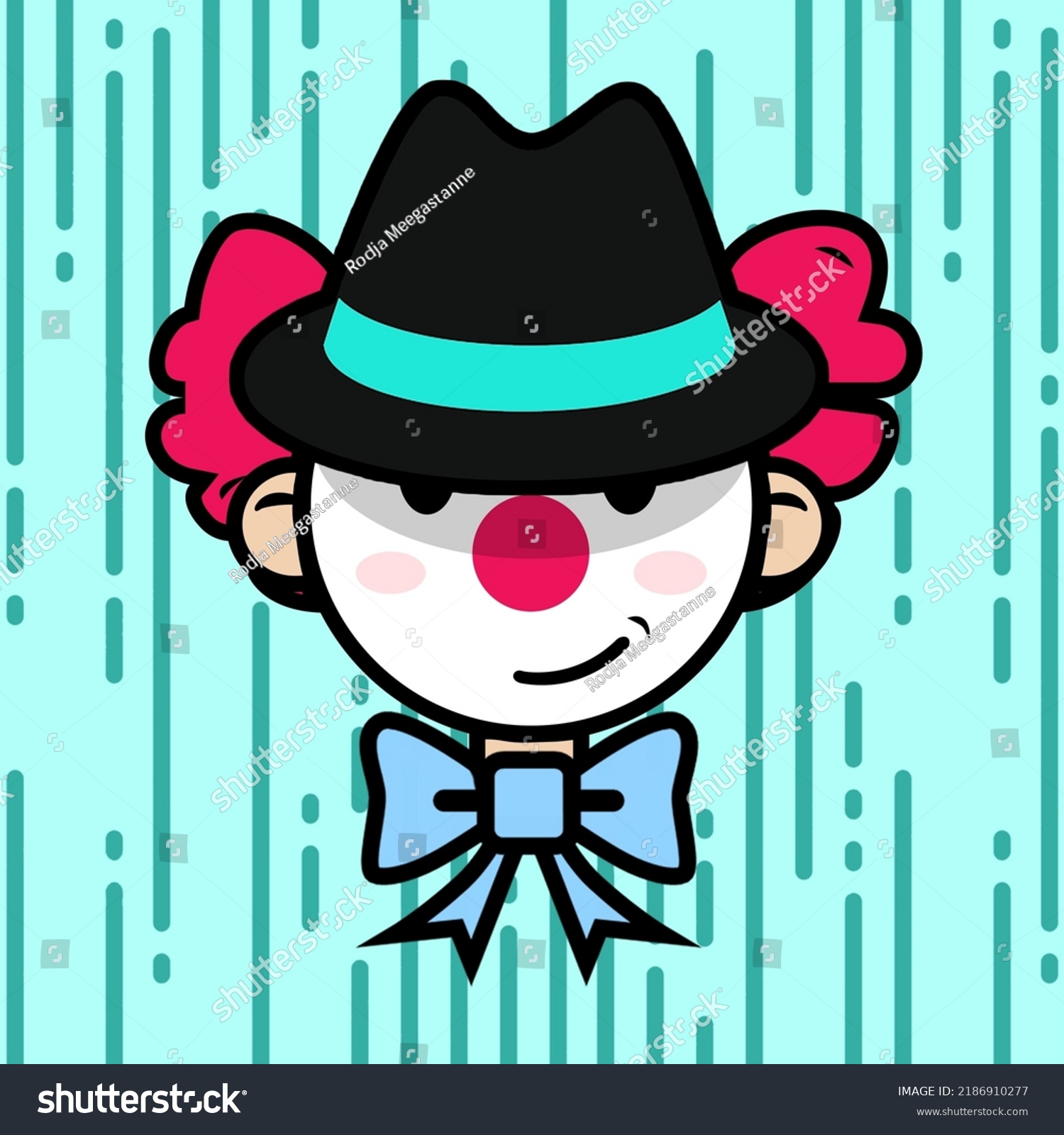 Cute Clown Art Cute Costumes Nice Stock Illustration 2186910277 ...