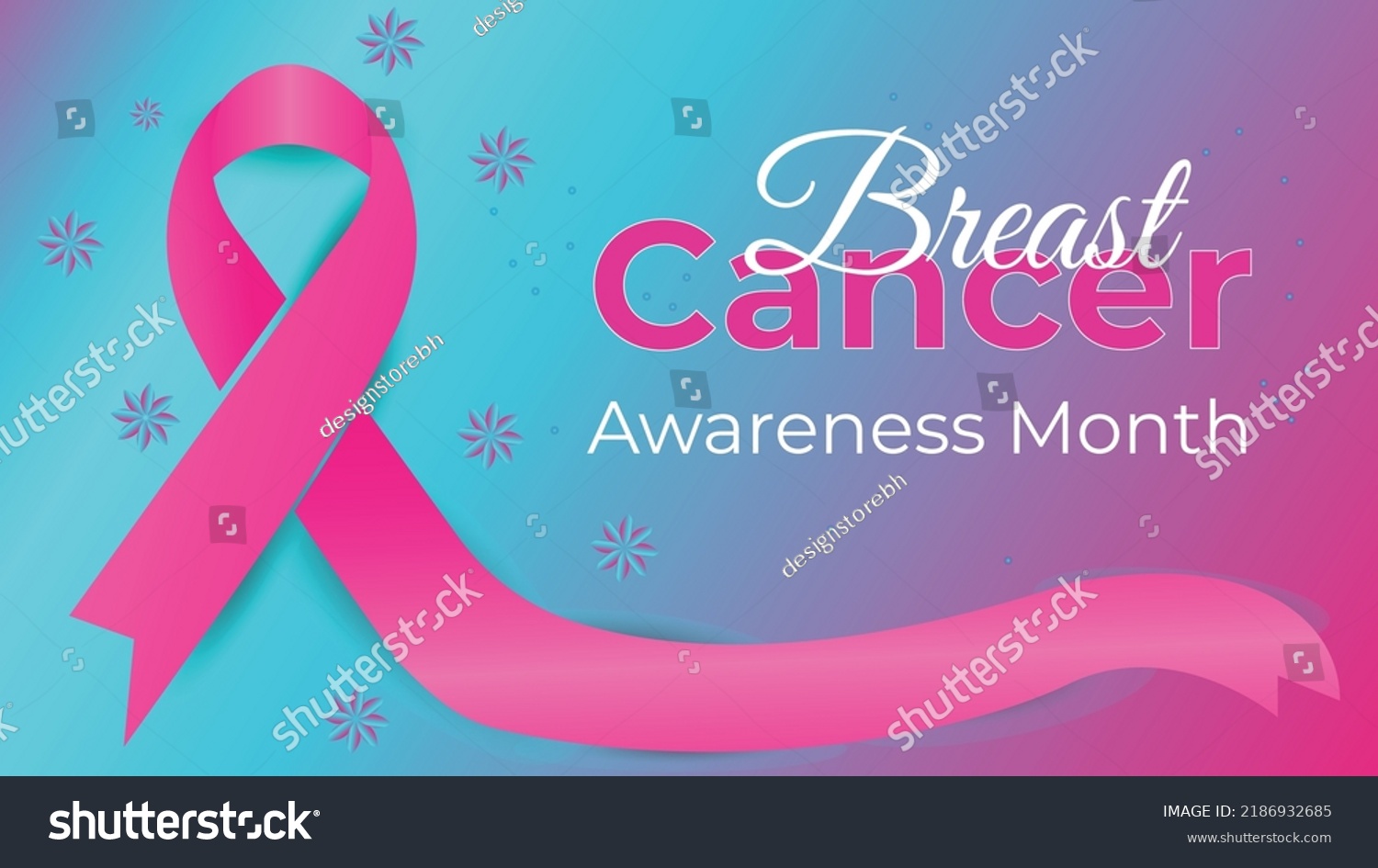 Breast Cancer Awareness Banner Template World Stock Vector (royalty 