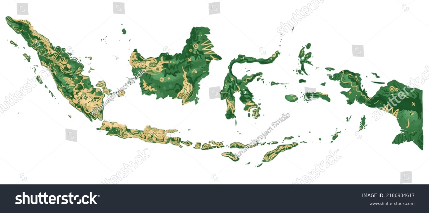 Illustration Indonesian Map Map Elements Map Stock Vector (Royalty Free) 2186934617  Shutterstock