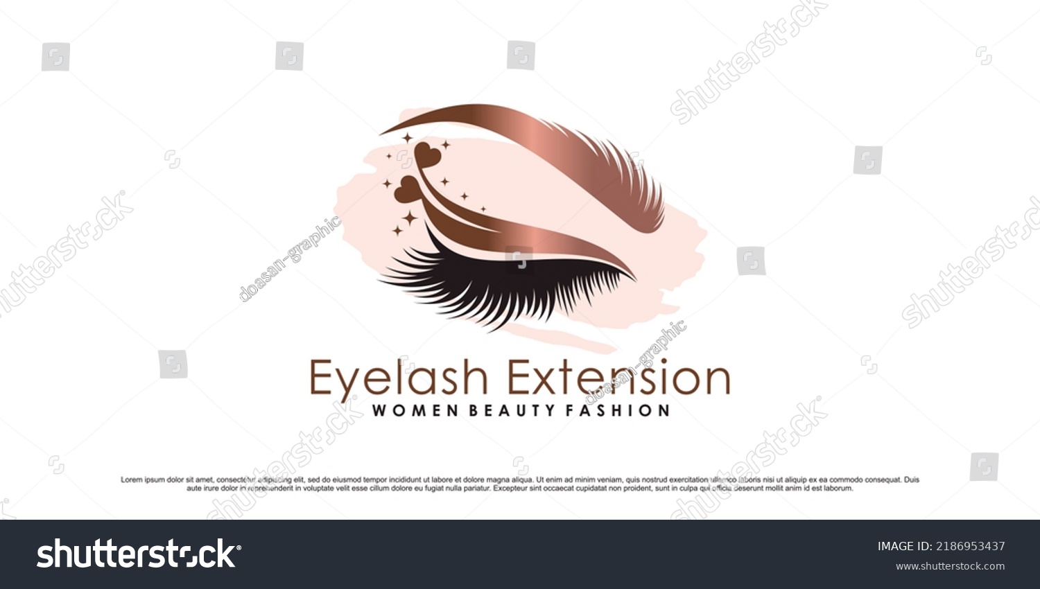 Beauty Eyelashes Extension Logo Design Woman Stock Vector (Royalty Free ...