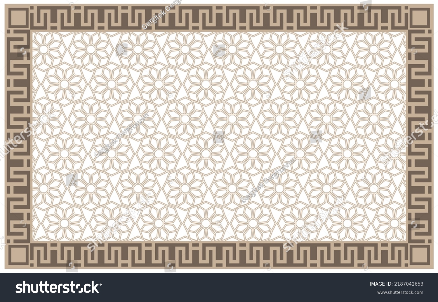 Greek Style Decorative Frame On Traditional Stock Illustration